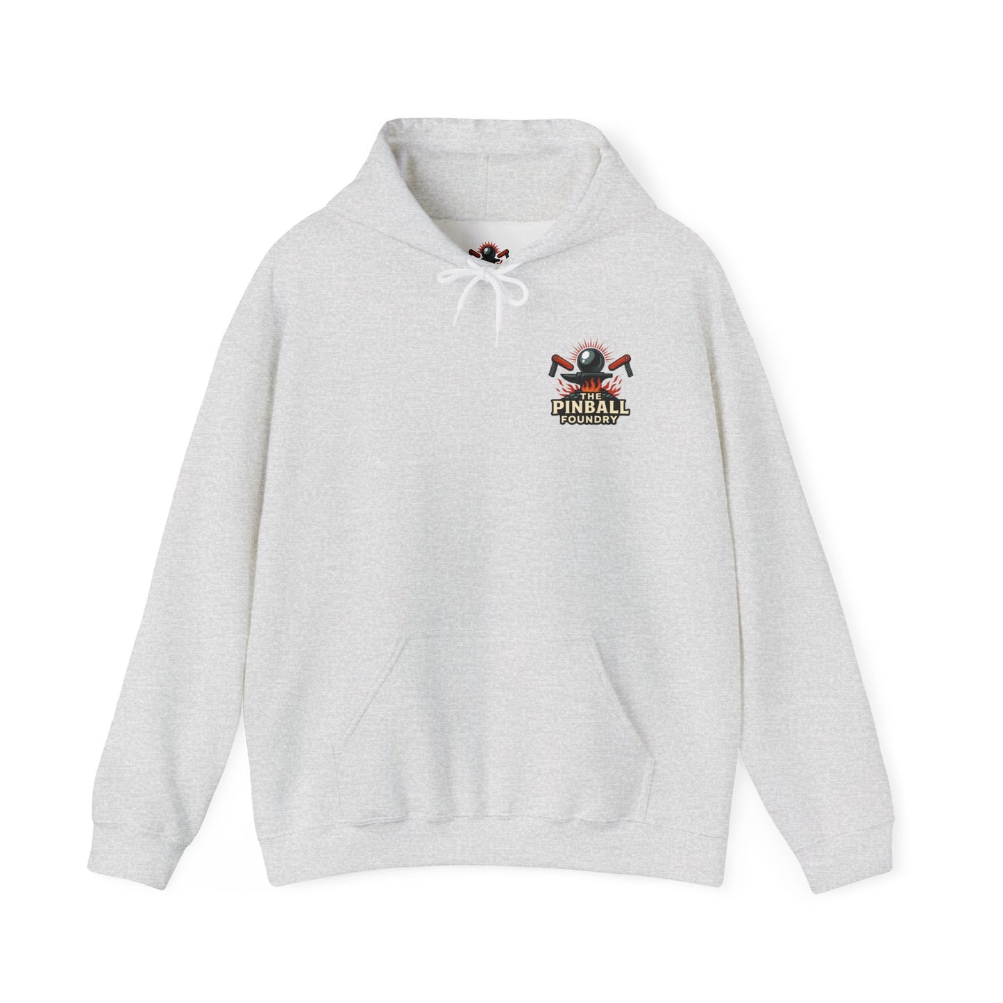 The Pinball Foundry Hoodie, Gaming Sweatshirt, Unisex Hooded Sweatshirt, Perfect Gift for Gamers, Casual Wear, Arcade Lover Apparel