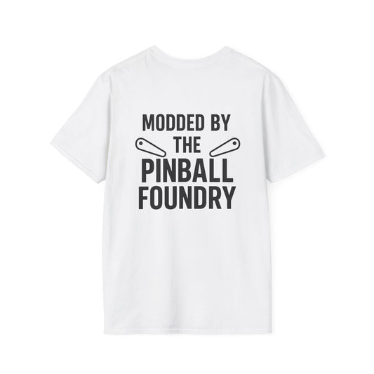The Pinball Foundry Modded By Pinball Foundry, Gaming T-Shirt, Unisex Softstyle T-Shirt, Perfect Gift for Gamers, Casual Wear, Pinball Lover Apparel