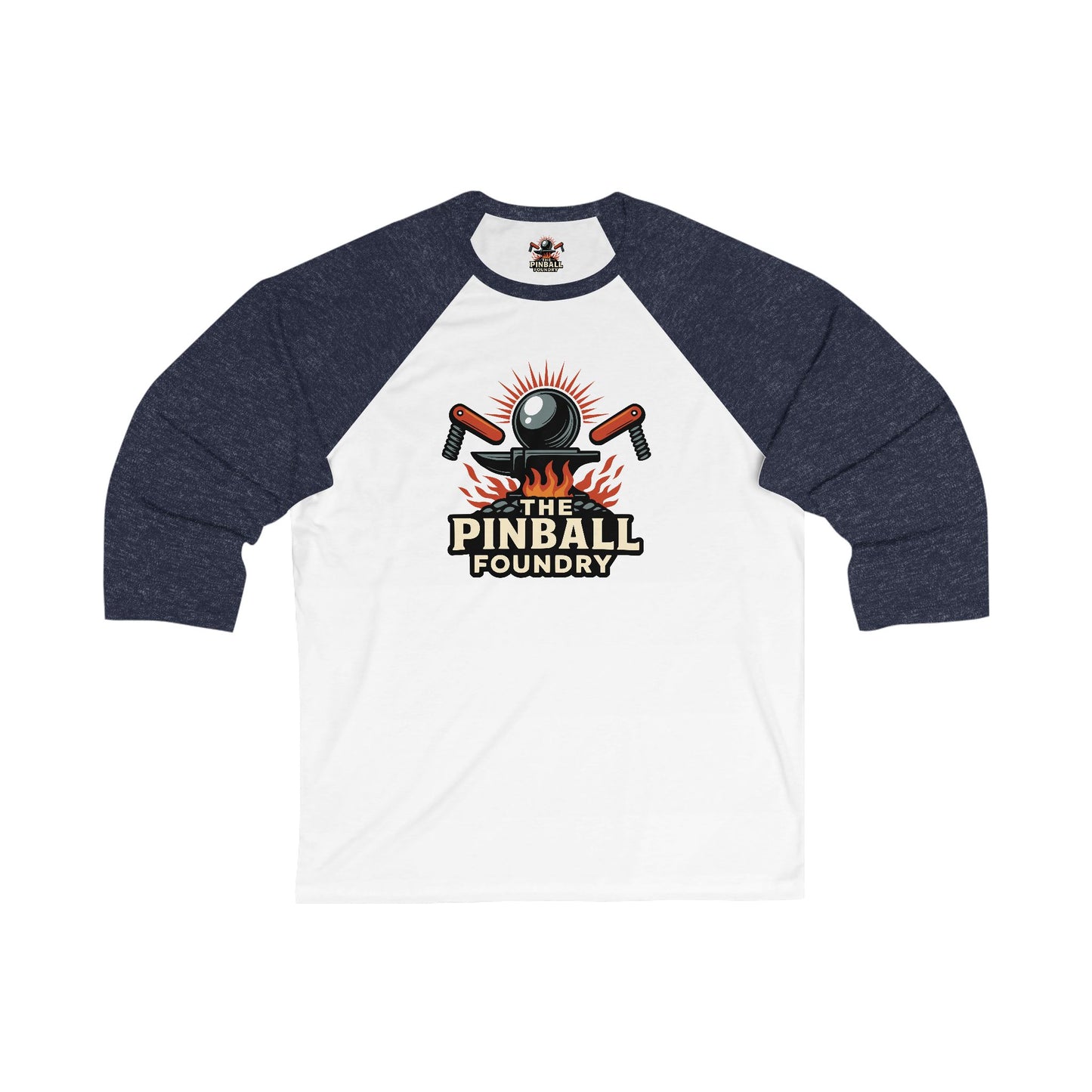 The Pinball Foundry Unisex Baseball Tee - Perfect Gift for Gamers, Casual Wear, Summer Outings, Birthday, Sports Events