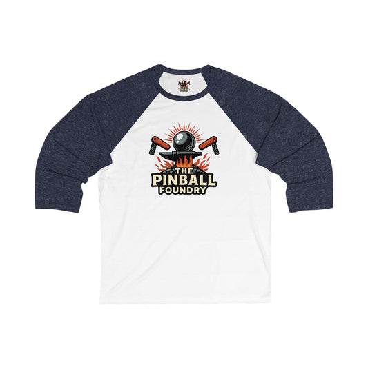 The Pinball Foundry Unisex Baseball Tee - Perfect Gift for Gamers, Casual Wear, Summer Outings, Birthday, Sports Events