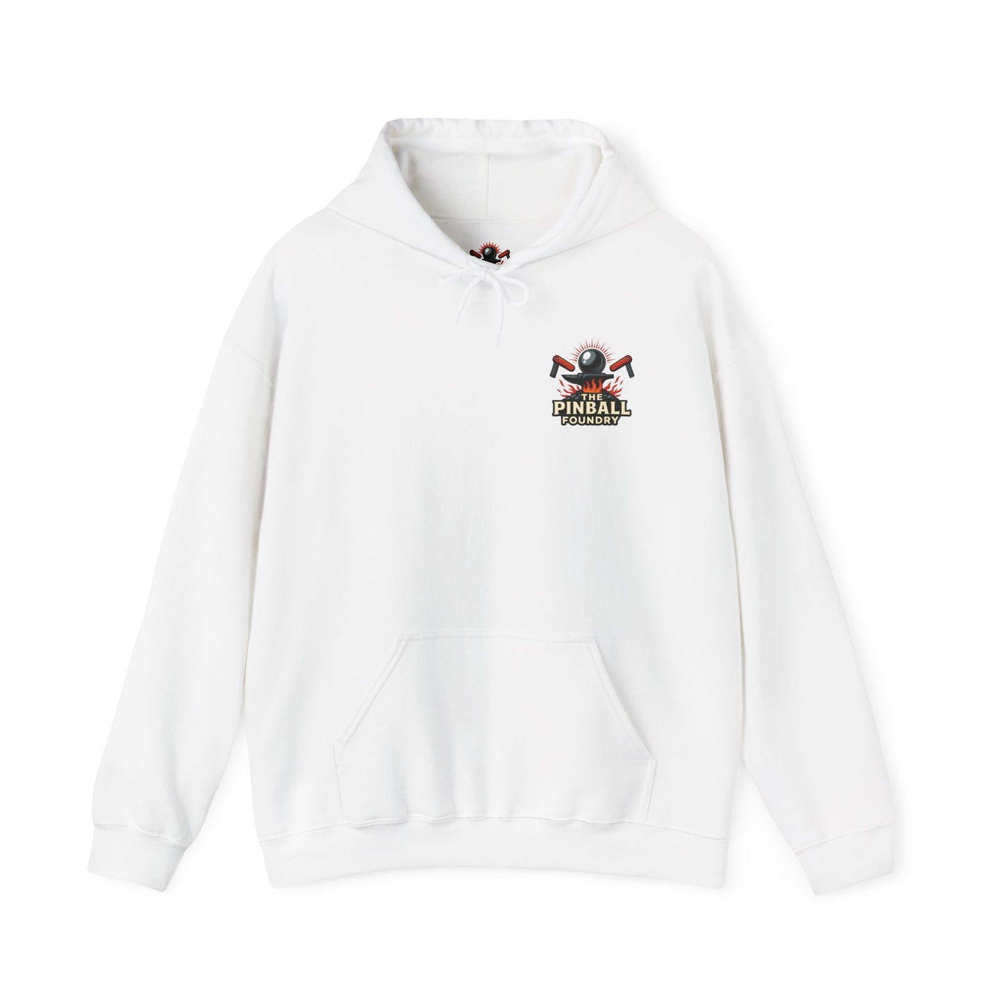 The Pinball Foundry Hoodie, Gaming Sweatshirt, Unisex Hooded Sweatshirt, Perfect Gift for Gamers, Casual Wear, Arcade Lover Apparel