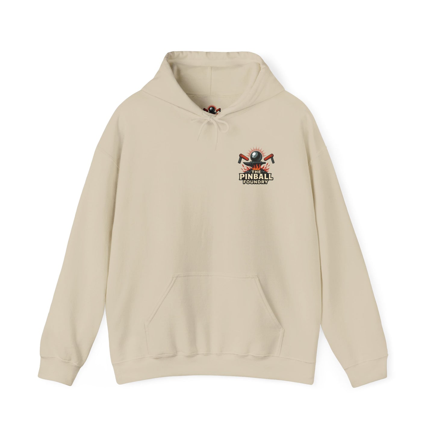 The Pinball Foundry Hoodie, Gaming Sweatshirt, Unisex Hooded Sweatshirt, Perfect Gift for Gamers, Casual Wear, Arcade Lover Apparel