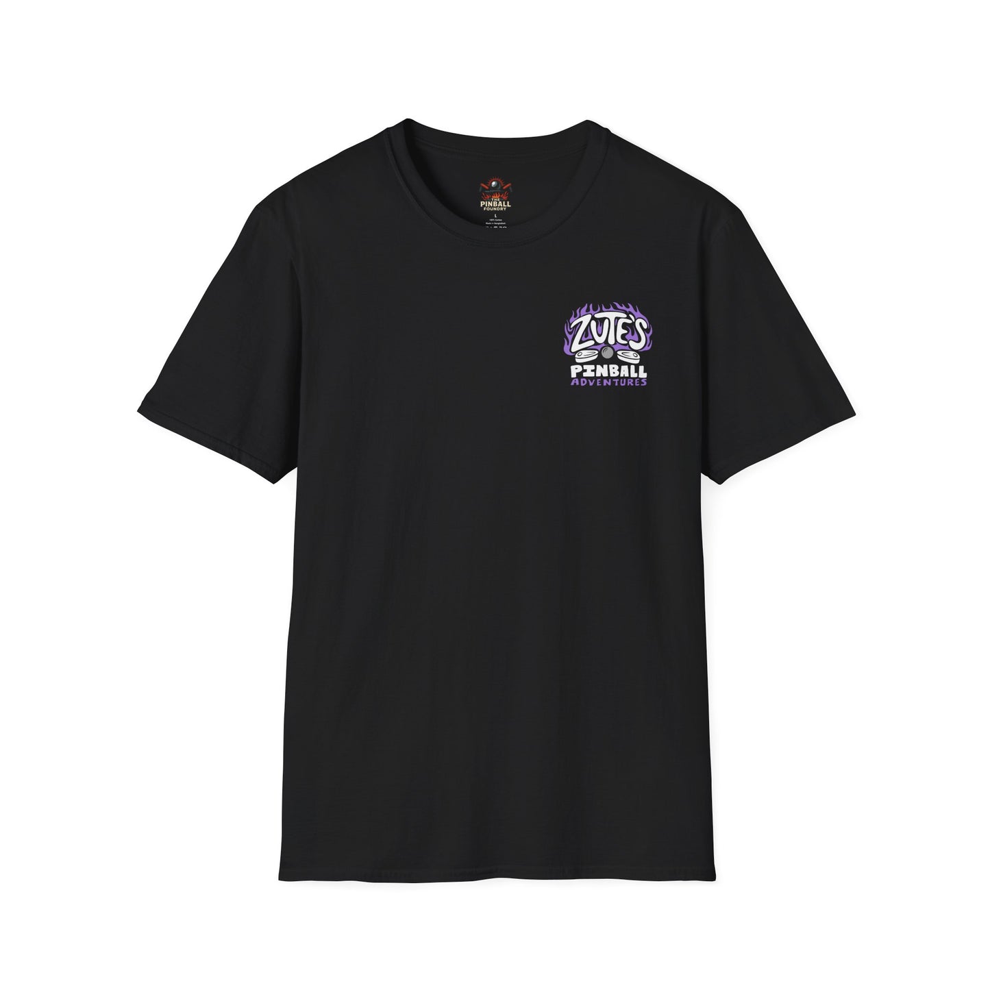 Zut's Pinball Adventures, Gaming T-Shirt, Unisex Softstyle T-Shirt, Perfect Gift for Gamers, Casual Wear, Pinball Lover Apparel