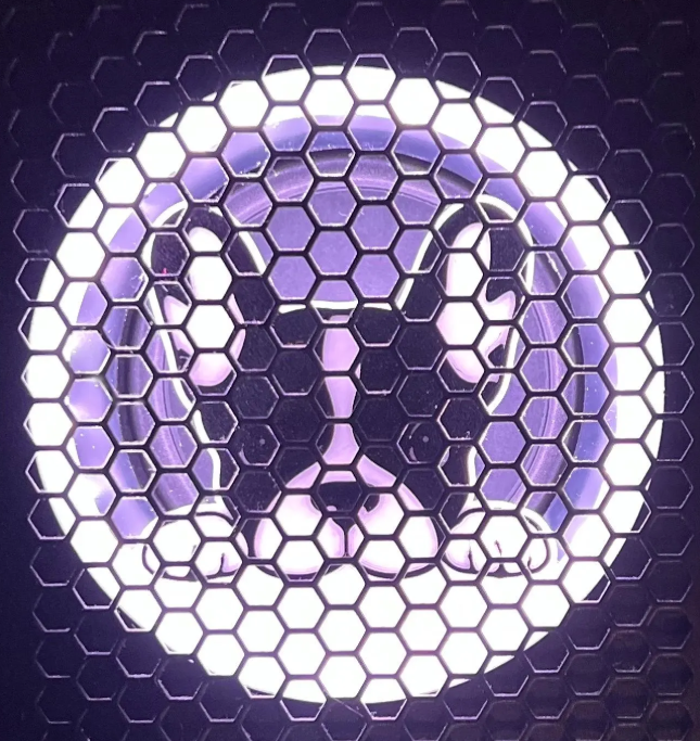 Frenchie-themed LED speaker diffuser for Stern pinball