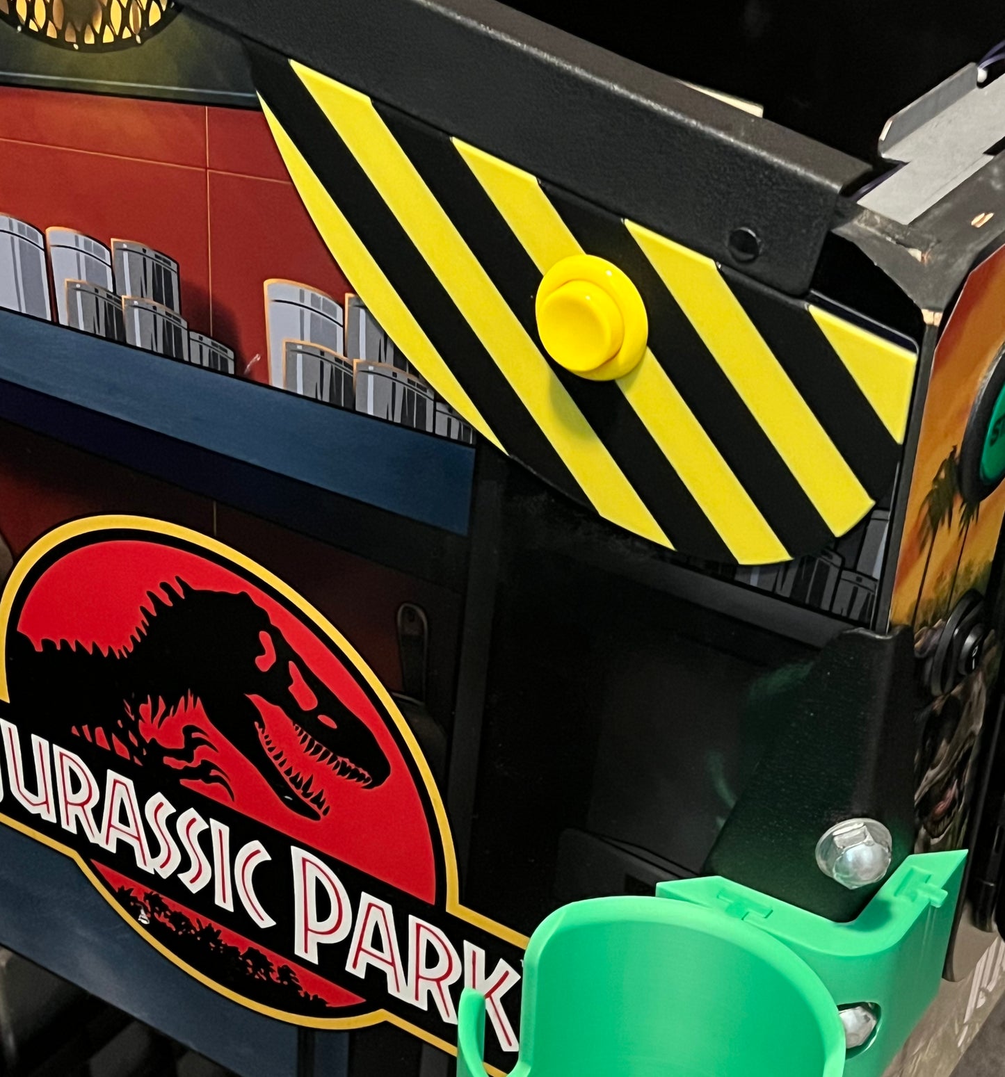 Jurassic Park flipper button cabinet protector panel for Stern pinball