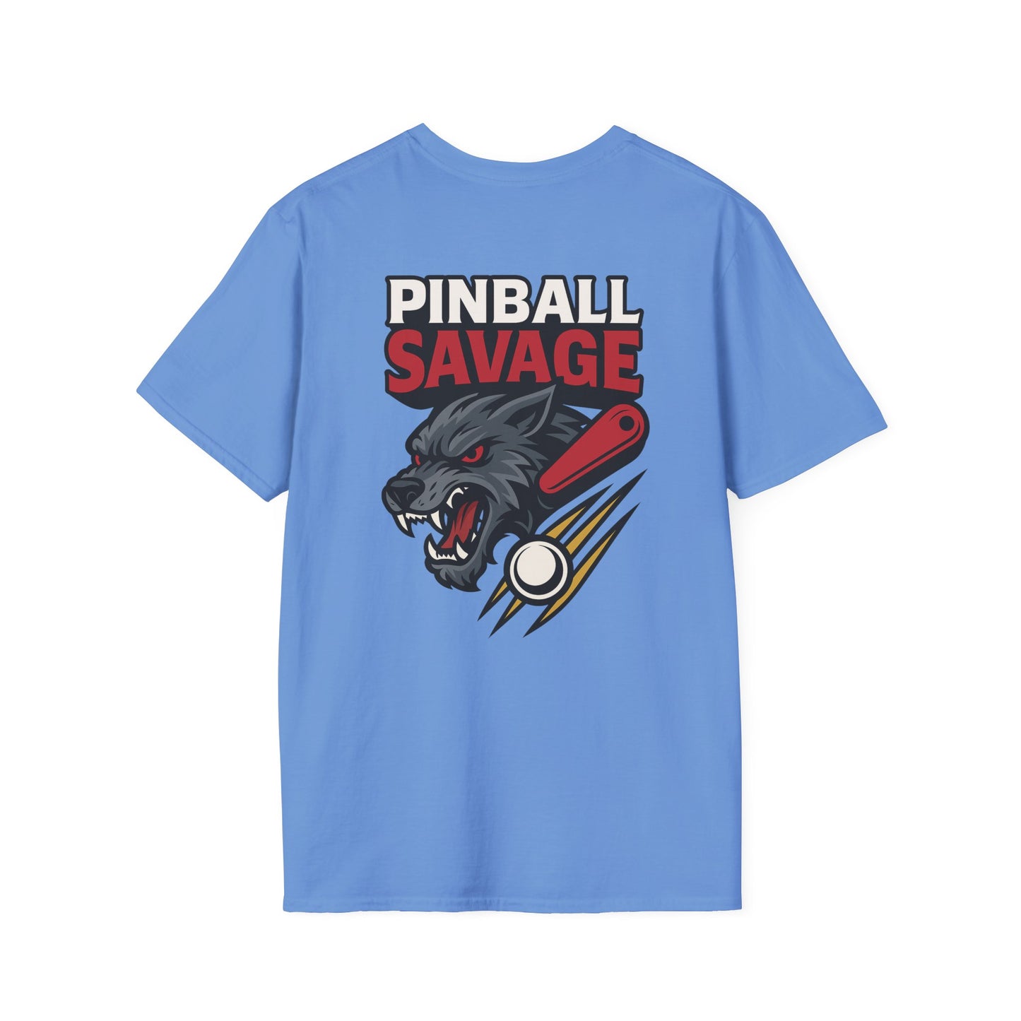 The Pinball Foundry Pinball Savage Beast, Gaming T-Shirt, Unisex Softstyle T-Shirt, Perfect Gift for Gamers, Casual Wear, Pinball Lover Apparel