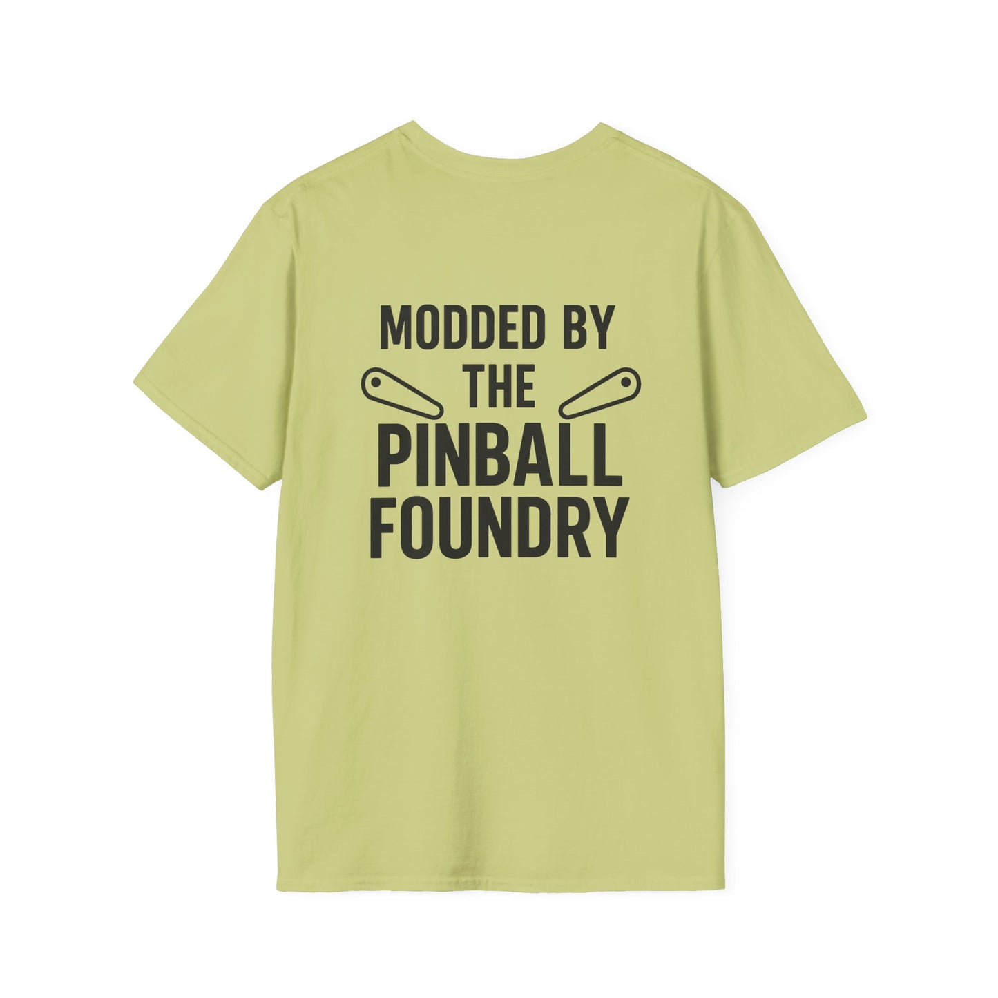 The Pinball Foundry Modded By Pinball Foundry, Gaming T-Shirt, Unisex Softstyle T-Shirt, Perfect Gift for Gamers, Casual Wear, Pinball Lover Apparel