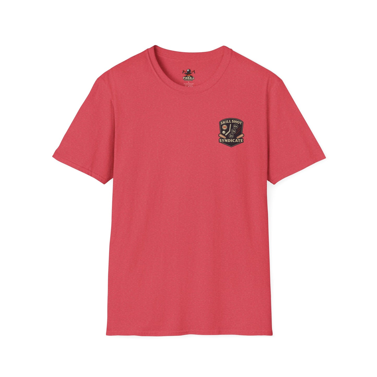 The Pinball Foundry Skill Shot Syndicate, Gaming T-Shirt, Unisex Softstyle T-Shirt, Perfect Gift for Gamers, Casual Wear, Pinball Lover Apparel