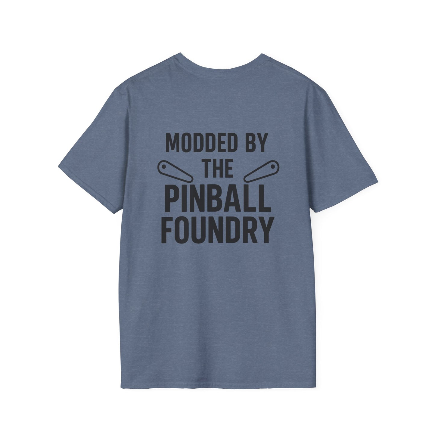 The Pinball Foundry Modded By Pinball Foundry, Gaming T-Shirt, Unisex Softstyle T-Shirt, Perfect Gift for Gamers, Casual Wear, Pinball Lover Apparel