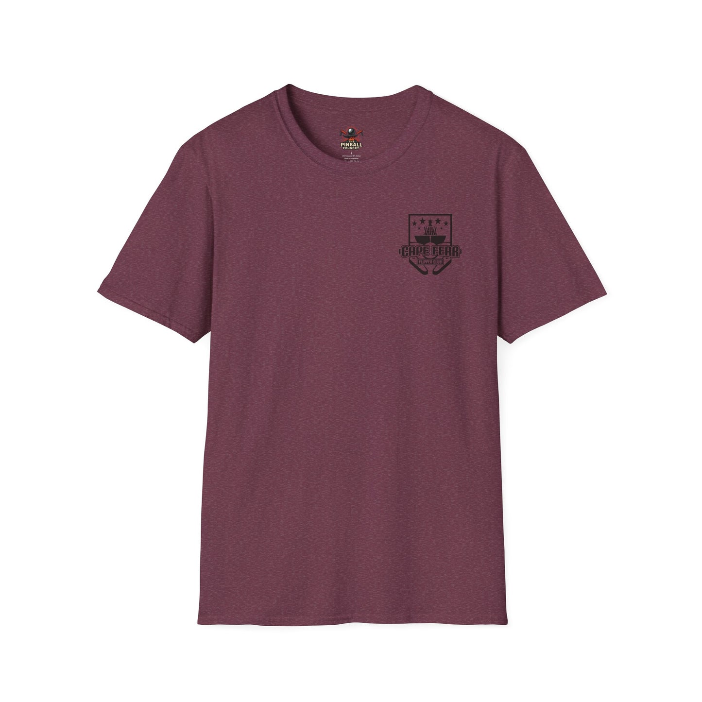 Cape Fear Flipper Club, Gaming T-Shirt, Unisex Softstyle T-Shirt, Perfect Gift for Gamers, Casual Wear, Pinball Lover Apparel