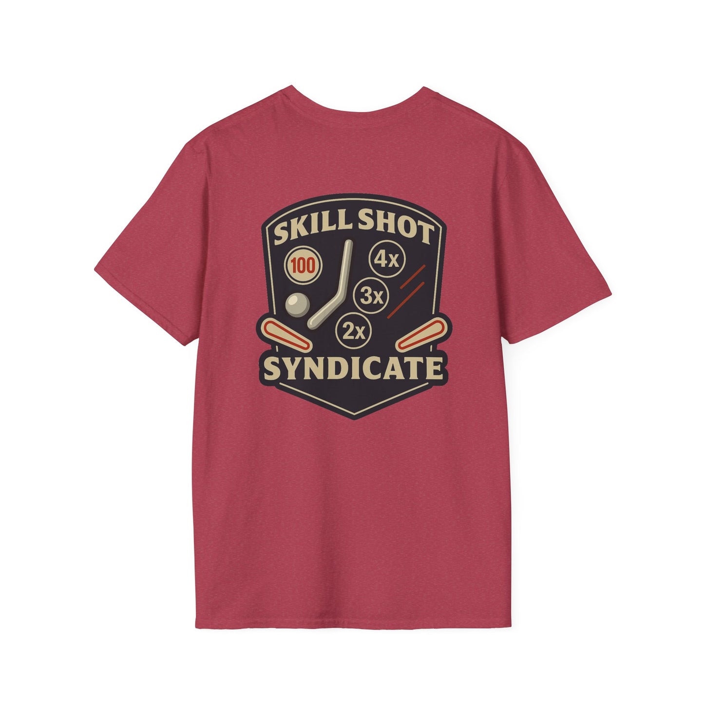 The Pinball Foundry Skill Shot Syndicate, Gaming T-Shirt, Unisex Softstyle T-Shirt, Perfect Gift for Gamers, Casual Wear, Pinball Lover Apparel