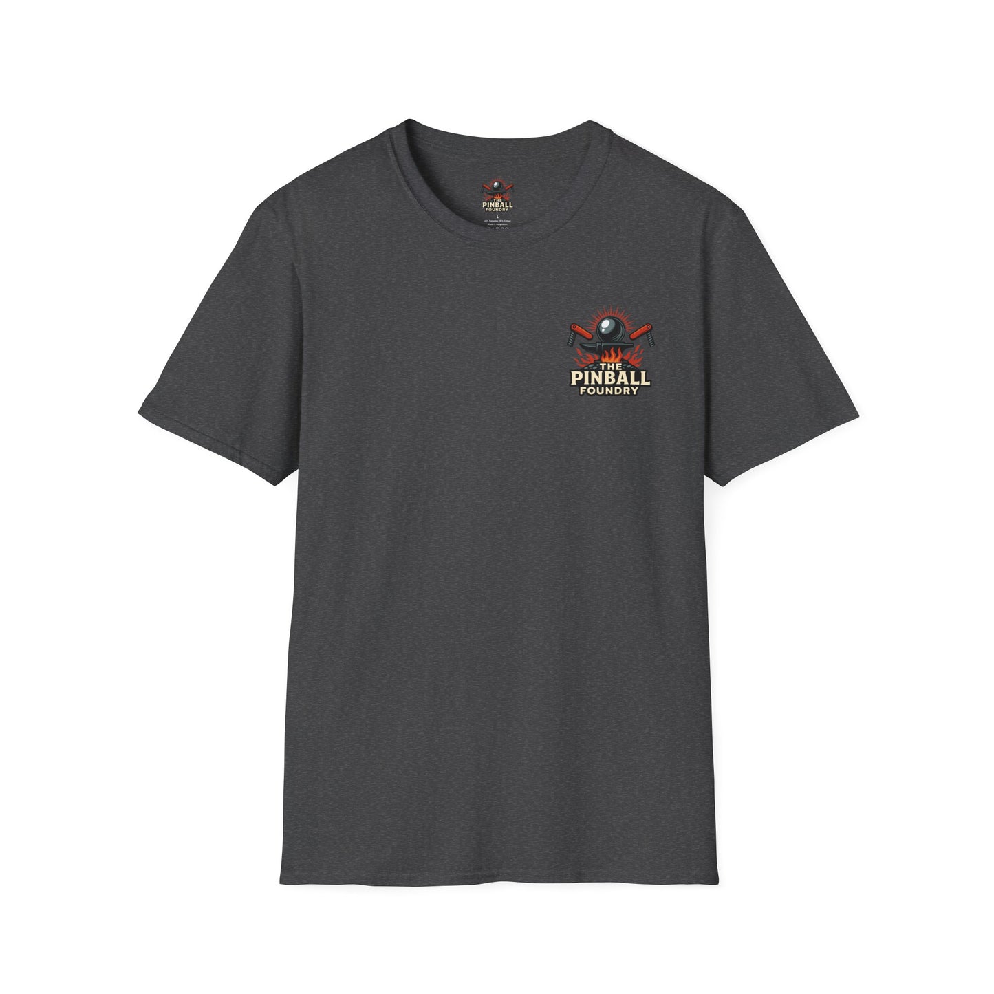 The Pinball Foundry Modded By Pinball Foundry, Gaming T-Shirt, Unisex Softstyle T-Shirt, Perfect Gift for Gamers, Casual Wear, Pinball Lover Apparel