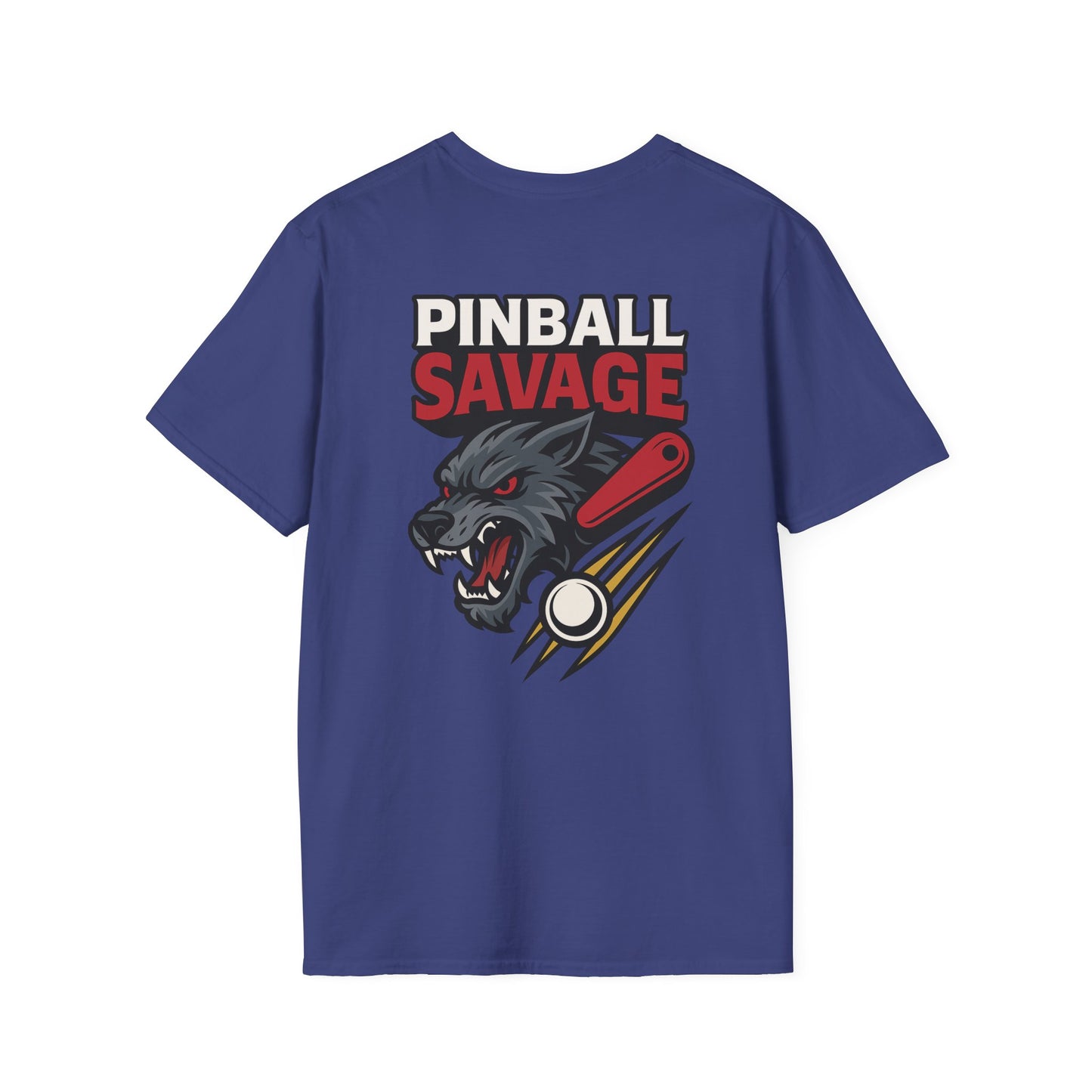 The Pinball Foundry Pinball Savage Beast, Gaming T-Shirt, Unisex Softstyle T-Shirt, Perfect Gift for Gamers, Casual Wear, Pinball Lover Apparel