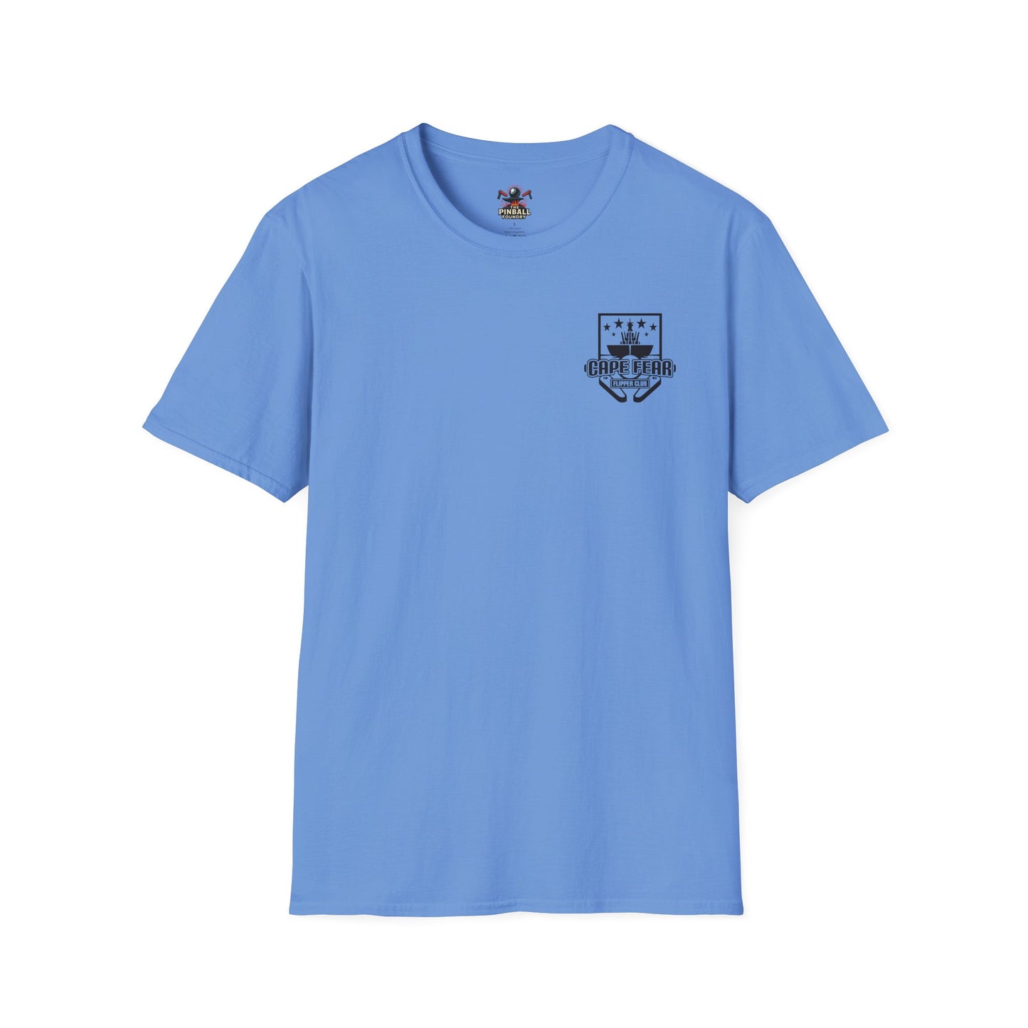 Cape Fear Flipper Club, Gaming T-Shirt, Unisex Softstyle T-Shirt, Perfect Gift for Gamers, Casual Wear, Pinball Lover Apparel