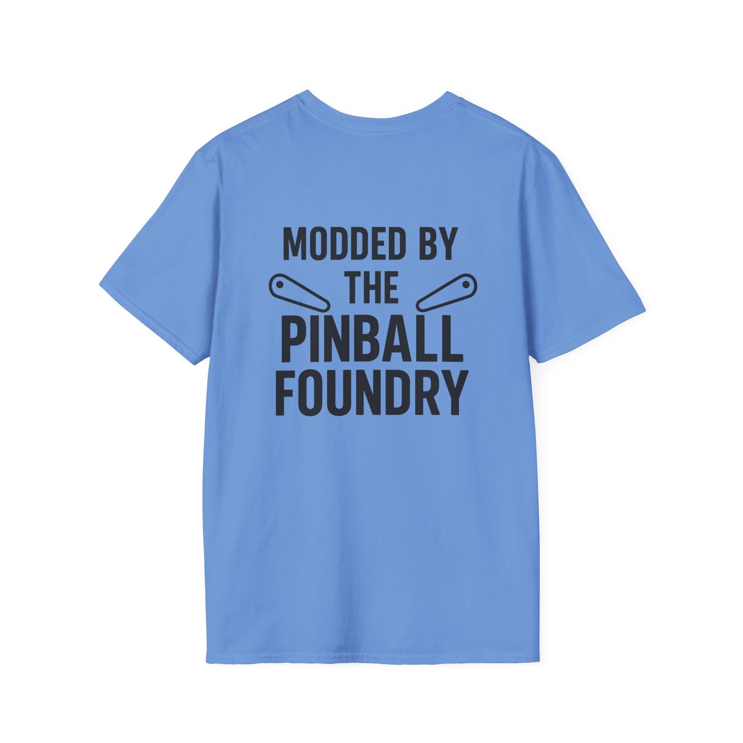 The Pinball Foundry Modded By Pinball Foundry, Gaming T-Shirt, Unisex Softstyle T-Shirt, Perfect Gift for Gamers, Casual Wear, Pinball Lover Apparel