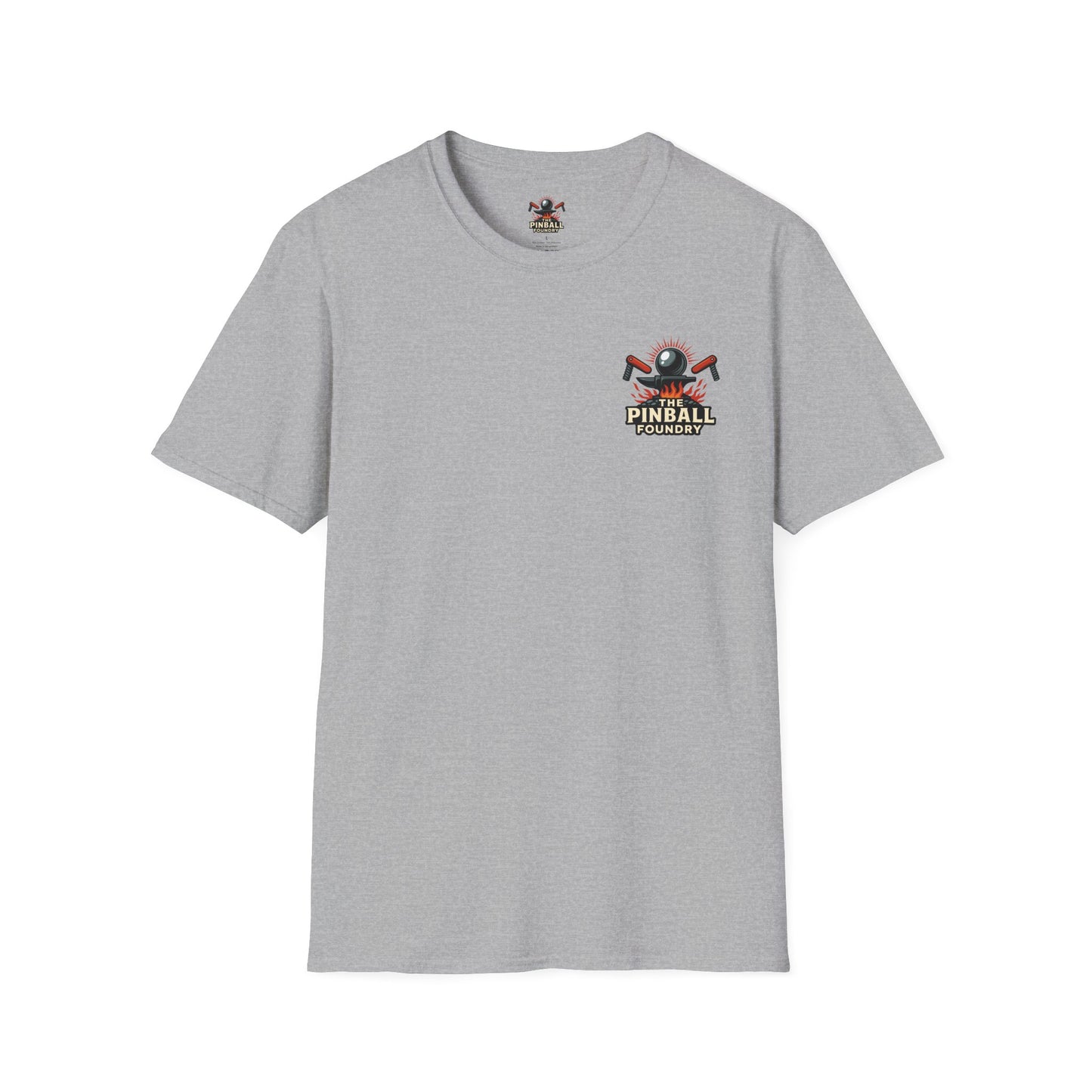 The Pinball Foundry Modded By Pinball Foundry, Gaming T-Shirt, Unisex Softstyle T-Shirt, Perfect Gift for Gamers, Casual Wear, Pinball Lover Apparel