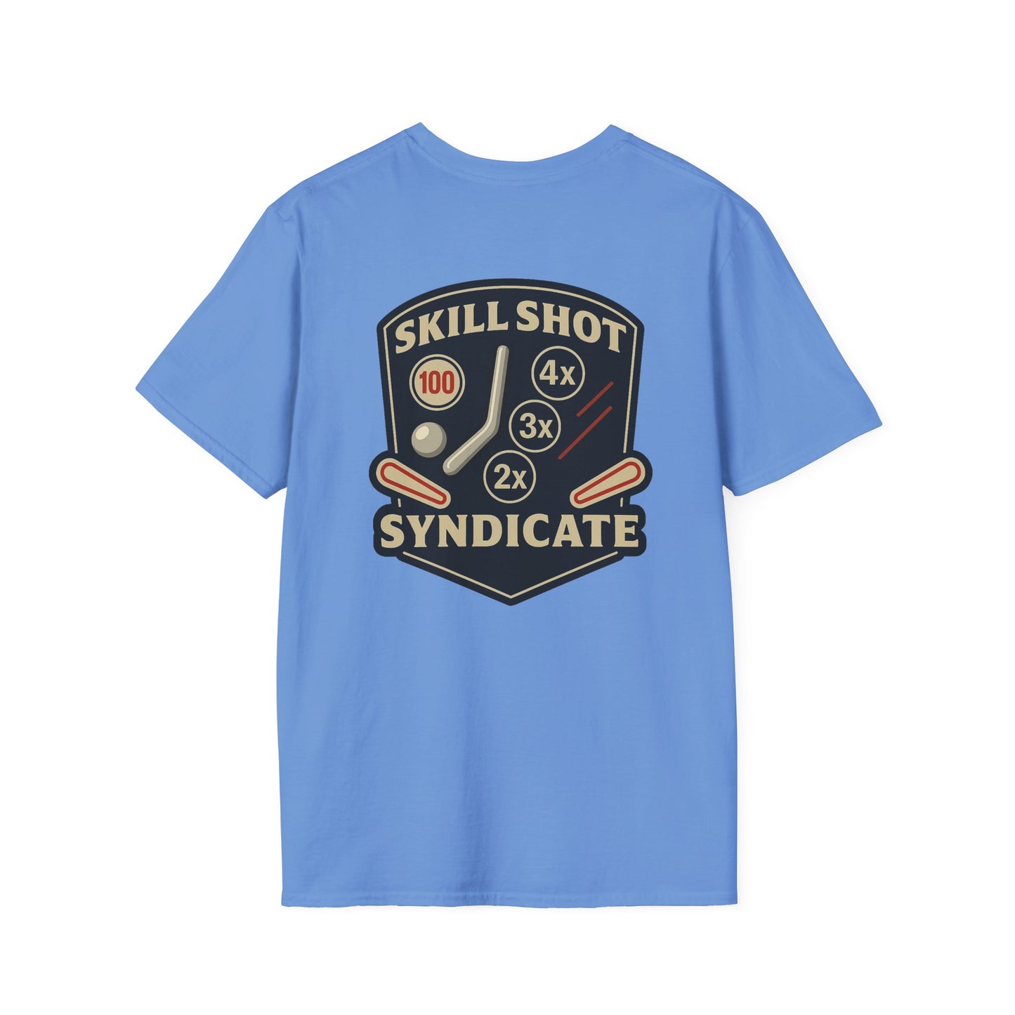 The Pinball Foundry Skill Shot Syndicate, Gaming T-Shirt, Unisex Softstyle T-Shirt, Perfect Gift for Gamers, Casual Wear, Pinball Lover Apparel
