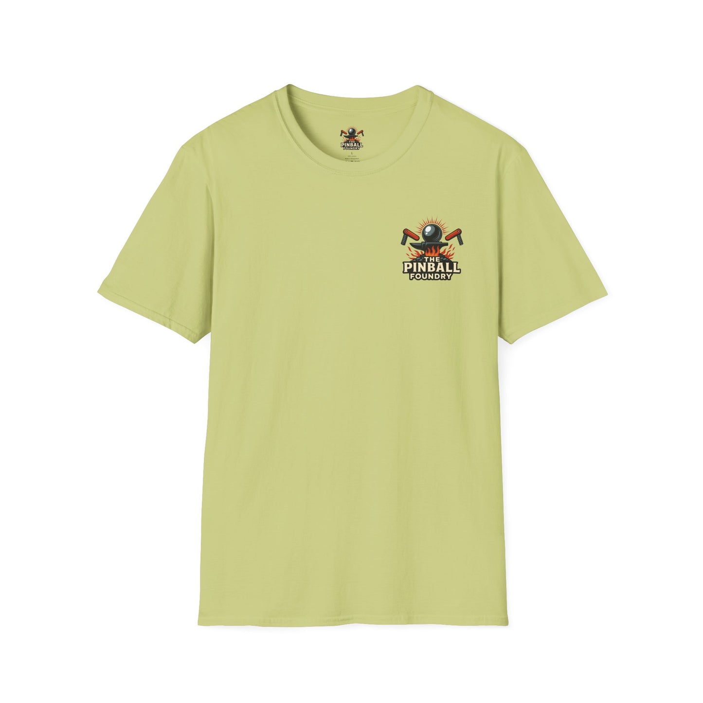 The Pinball Foundry Modded By Pinball Foundry, Gaming T-Shirt, Unisex Softstyle T-Shirt, Perfect Gift for Gamers, Casual Wear, Pinball Lover Apparel