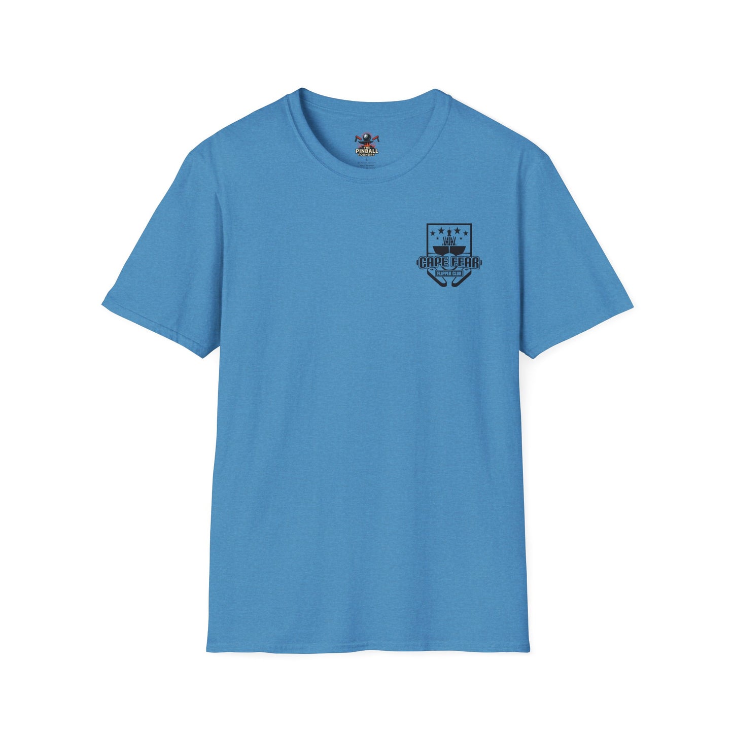 Cape Fear Flipper Club, Gaming T-Shirt, Unisex Softstyle T-Shirt, Perfect Gift for Gamers, Casual Wear, Pinball Lover Apparel