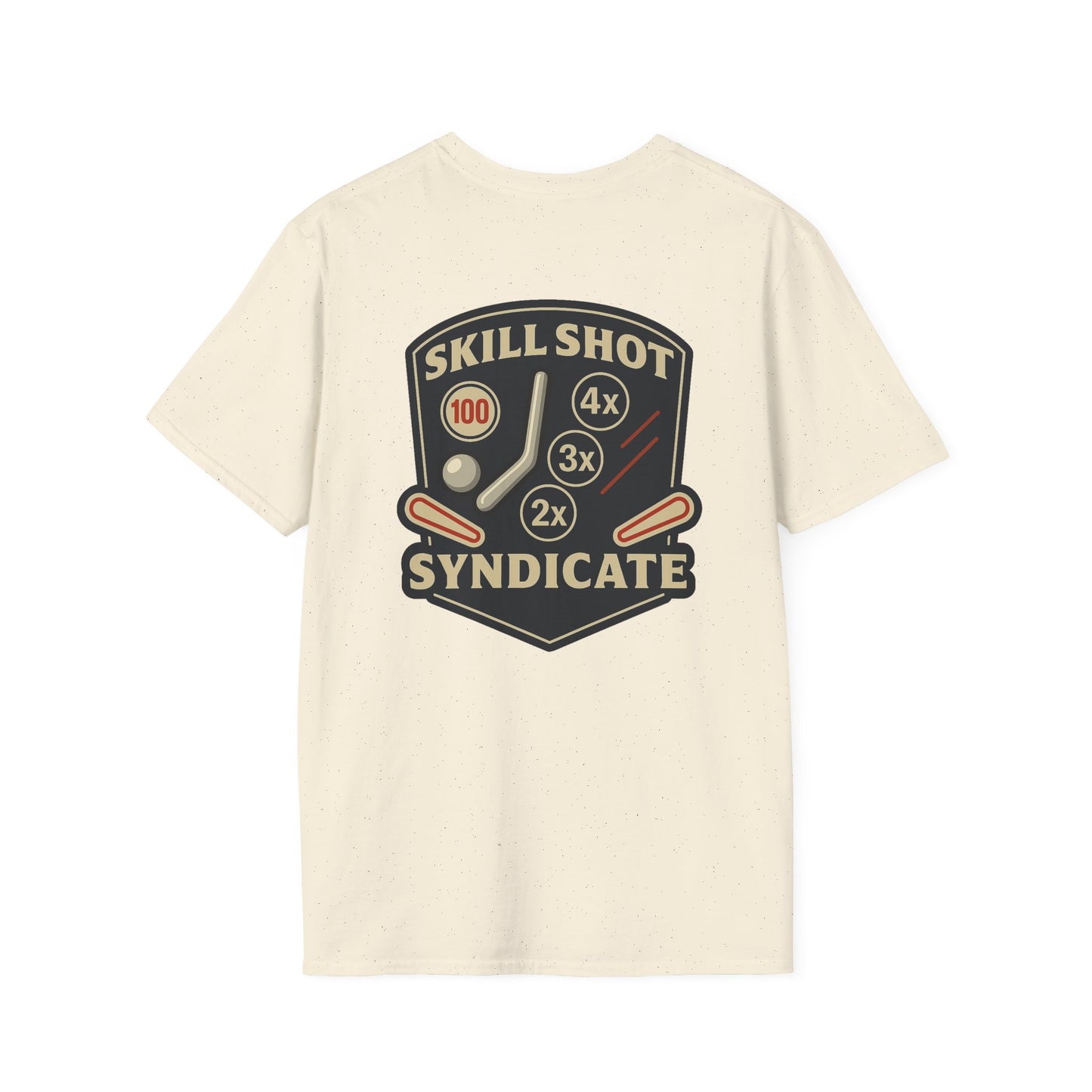 The Pinball Foundry Skill Shot Syndicate, Gaming T-Shirt, Unisex Softstyle T-Shirt, Perfect Gift for Gamers, Casual Wear, Pinball Lover Apparel