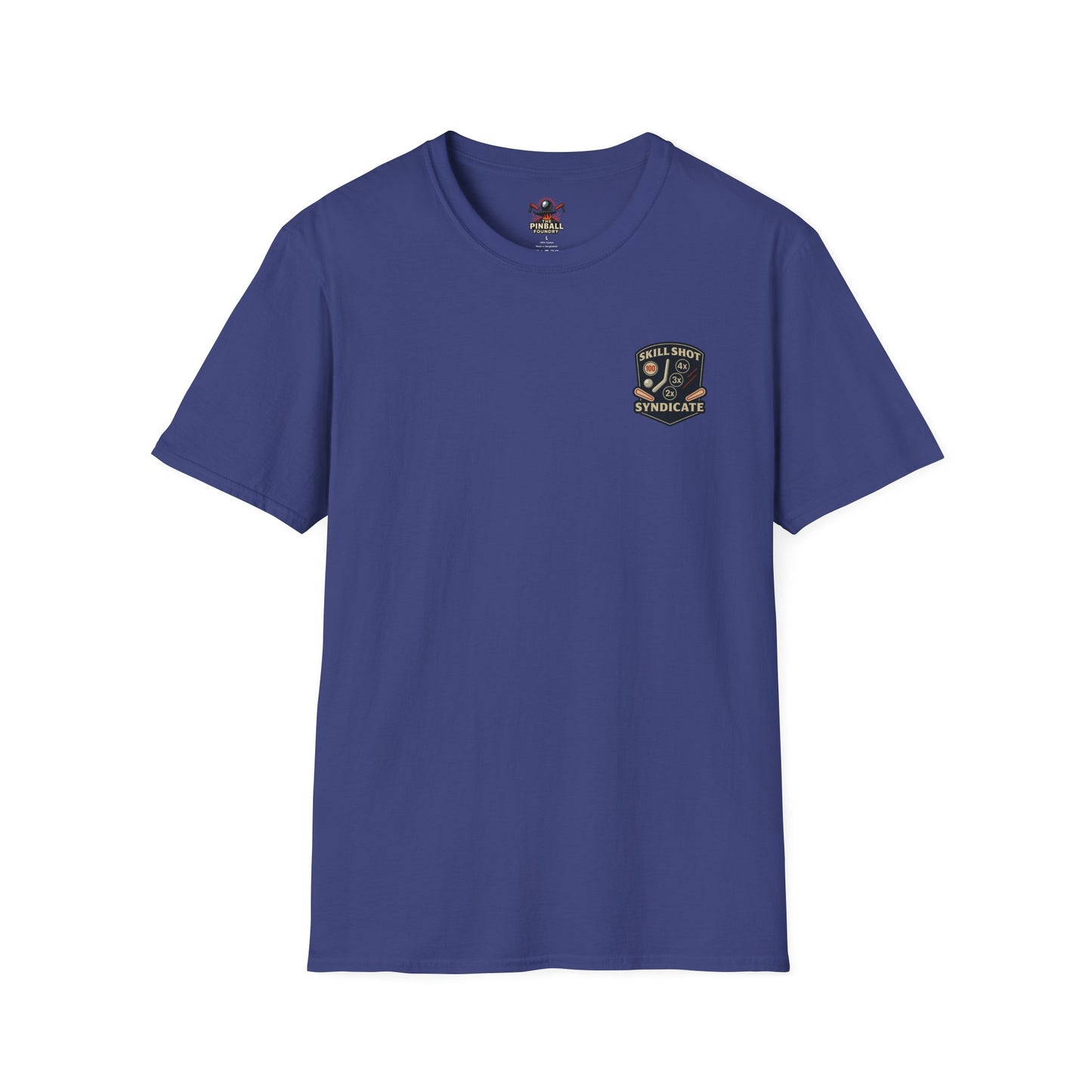 The Pinball Foundry Skill Shot Syndicate, Gaming T-Shirt, Unisex Softstyle T-Shirt, Perfect Gift for Gamers, Casual Wear, Pinball Lover Apparel