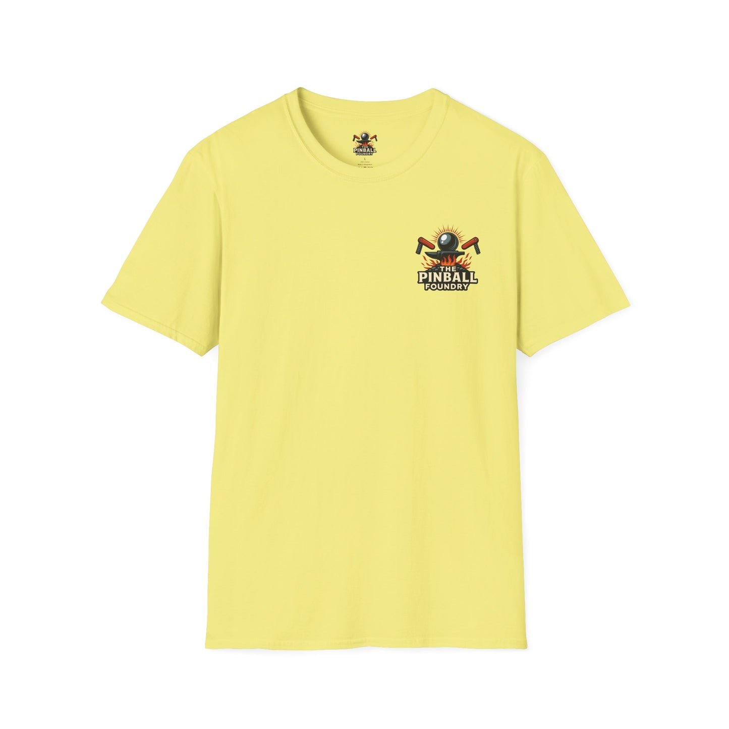 The Pinball Foundry Modded By Pinball Foundry, Gaming T-Shirt, Unisex Softstyle T-Shirt, Perfect Gift for Gamers, Casual Wear, Pinball Lover Apparel