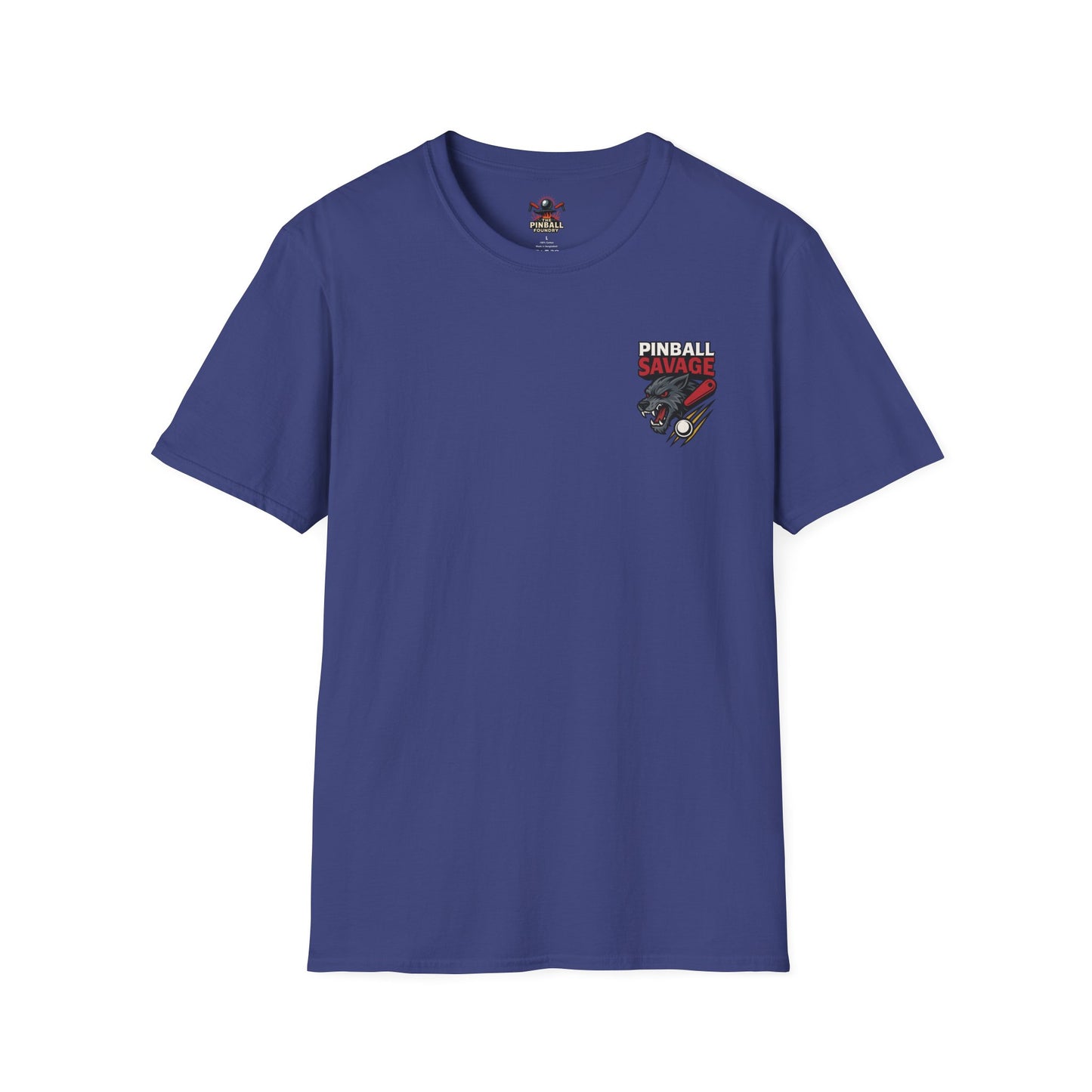 The Pinball Foundry Pinball Savage Beast, Gaming T-Shirt, Unisex Softstyle T-Shirt, Perfect Gift for Gamers, Casual Wear, Pinball Lover Apparel