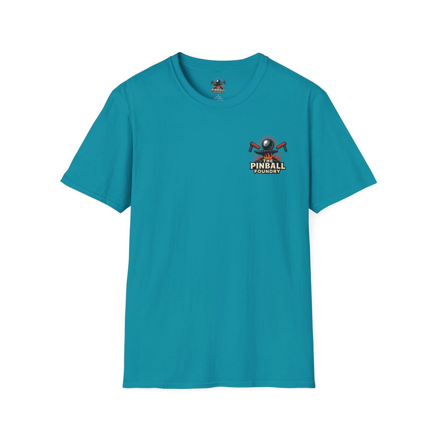 The Pinball Foundry Modded By Pinball Foundry, Gaming T-Shirt, Unisex Softstyle T-Shirt, Perfect Gift for Gamers, Casual Wear, Pinball Lover Apparel