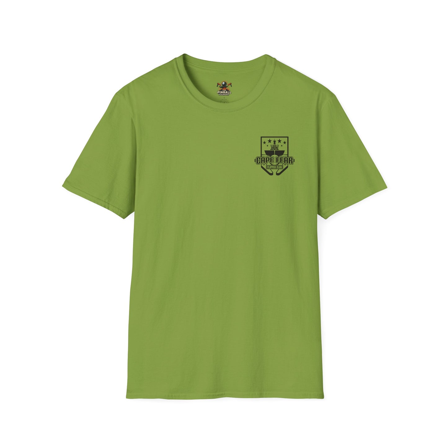 Cape Fear Flipper Club, Gaming T-Shirt, Unisex Softstyle T-Shirt, Perfect Gift for Gamers, Casual Wear, Pinball Lover Apparel