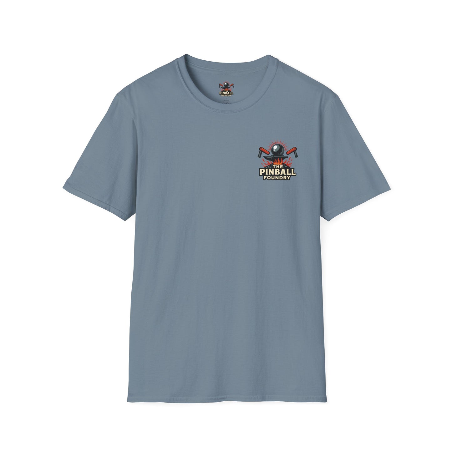 The Pinball Foundry Modded By Pinball Foundry, Gaming T-Shirt, Unisex Softstyle T-Shirt, Perfect Gift for Gamers, Casual Wear, Pinball Lover Apparel