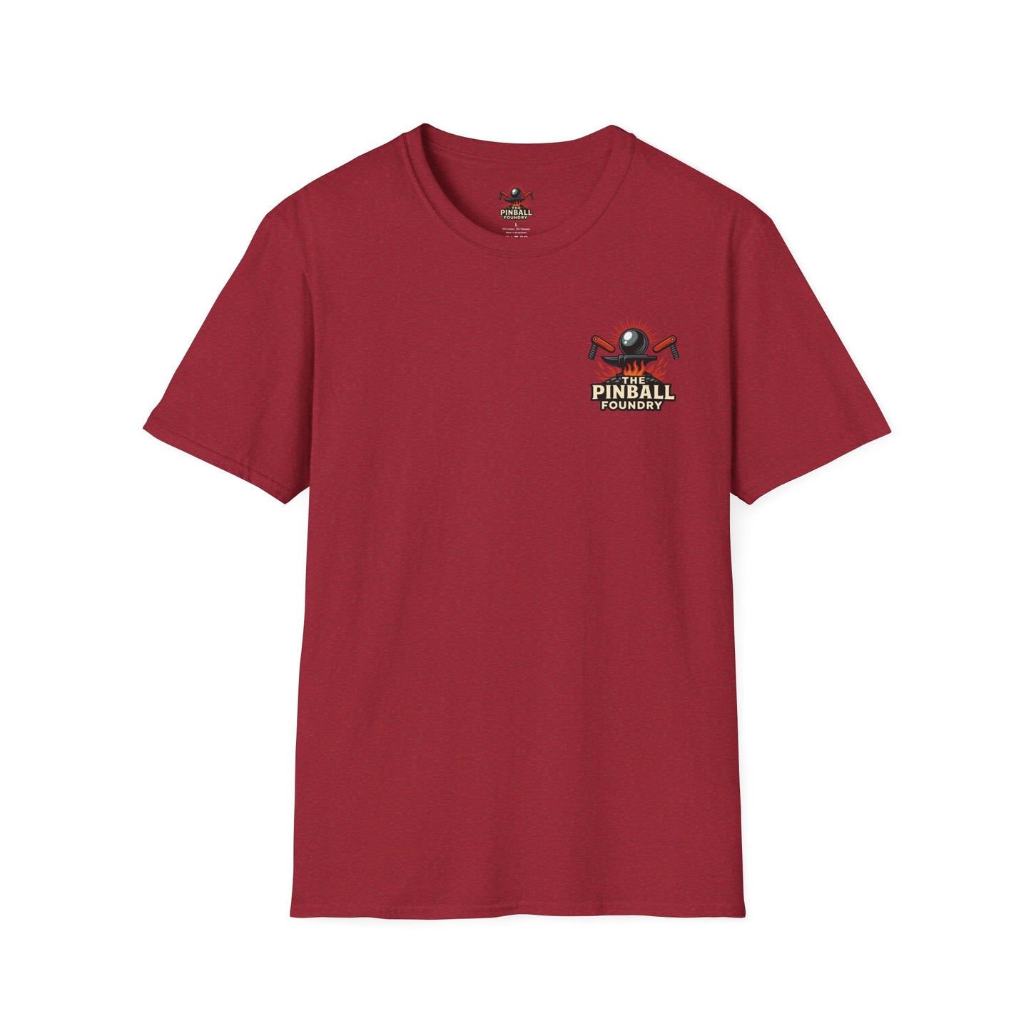 The Pinball Foundry Modded By Pinball Foundry, Gaming T-Shirt, Unisex Softstyle T-Shirt, Perfect Gift for Gamers, Casual Wear, Pinball Lover Apparel
