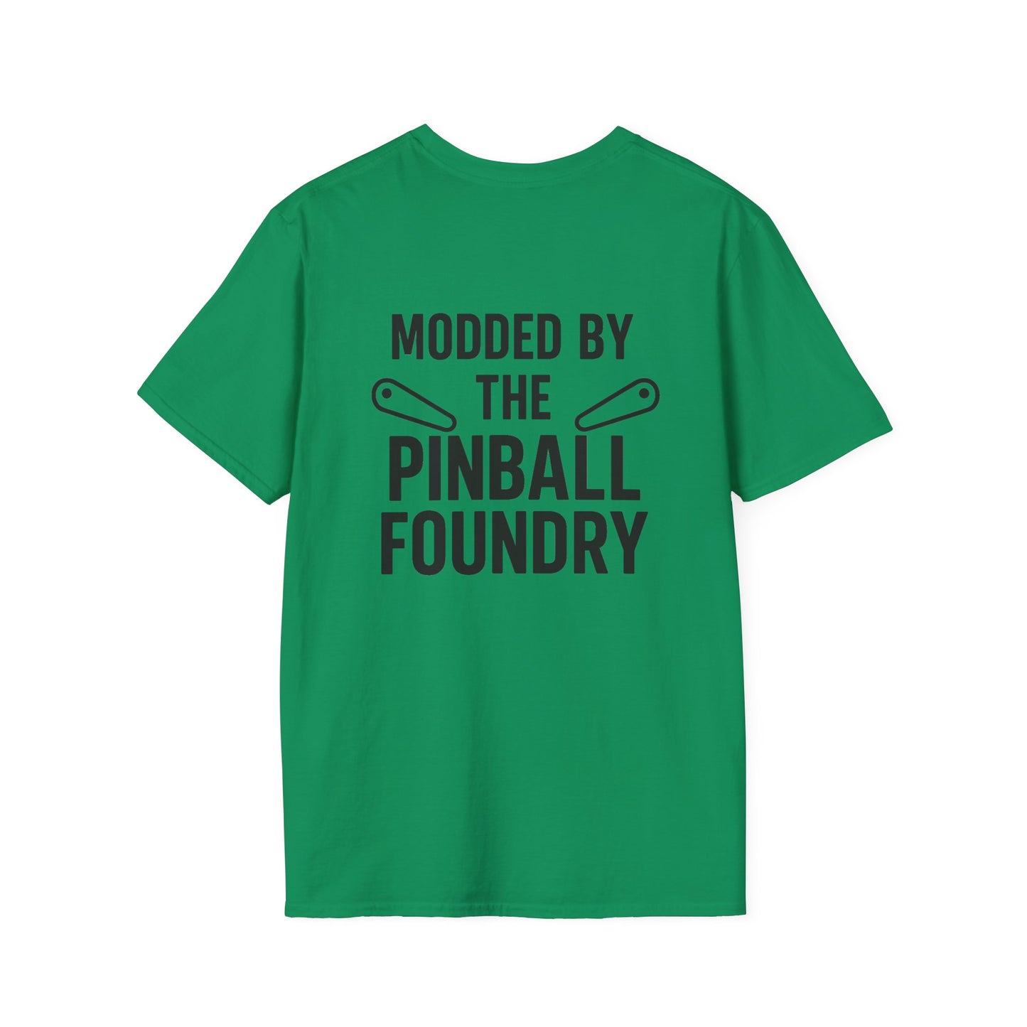 The Pinball Foundry Modded By Pinball Foundry, Gaming T-Shirt, Unisex Softstyle T-Shirt, Perfect Gift for Gamers, Casual Wear, Pinball Lover Apparel