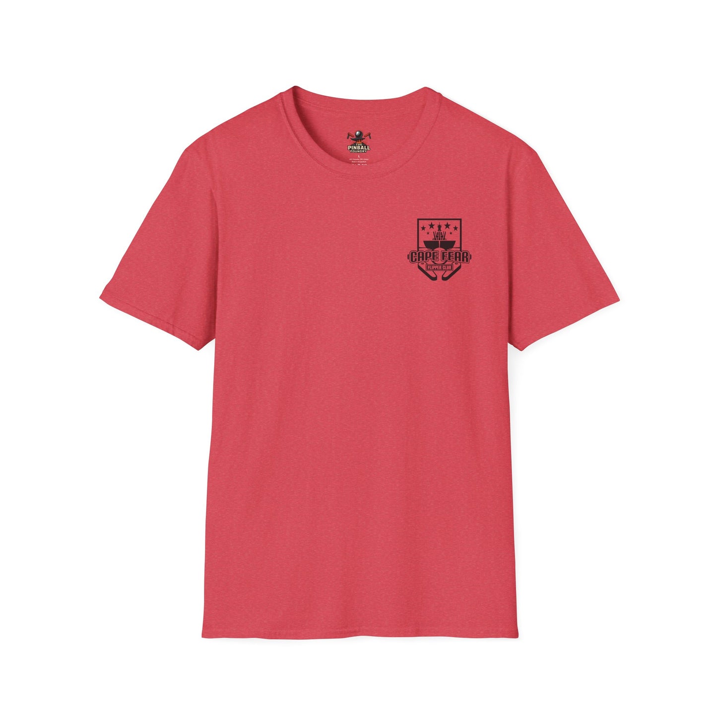 Cape Fear Flipper Club, Gaming T-Shirt, Unisex Softstyle T-Shirt, Perfect Gift for Gamers, Casual Wear, Pinball Lover Apparel