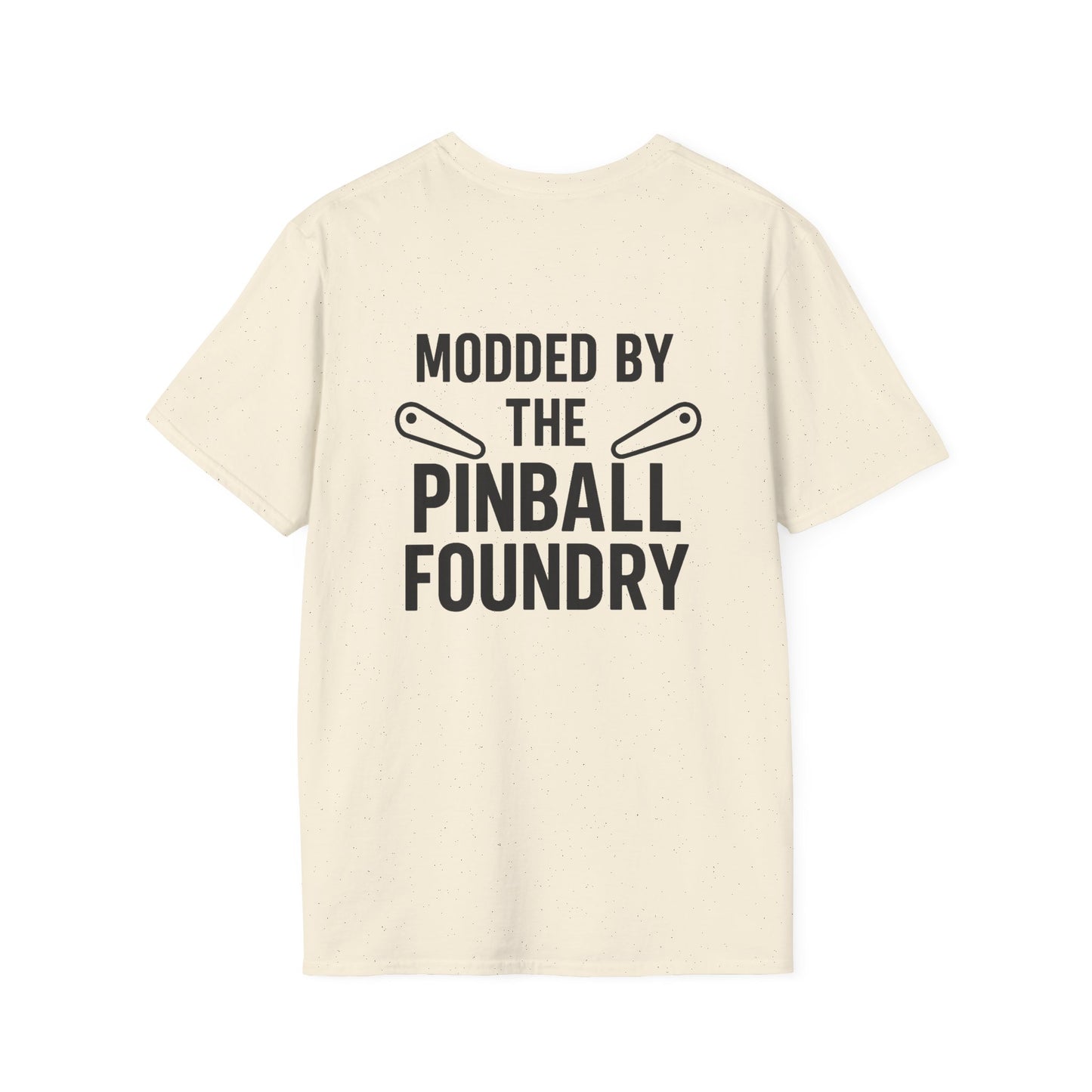 The Pinball Foundry Modded By Pinball Foundry, Gaming T-Shirt, Unisex Softstyle T-Shirt, Perfect Gift for Gamers, Casual Wear, Pinball Lover Apparel