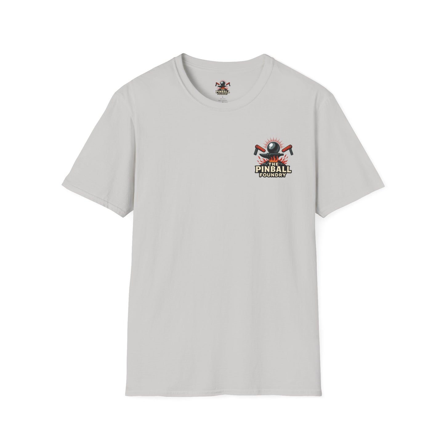 The Pinball Foundry Modded By Pinball Foundry, Gaming T-Shirt, Unisex Softstyle T-Shirt, Perfect Gift for Gamers, Casual Wear, Pinball Lover Apparel