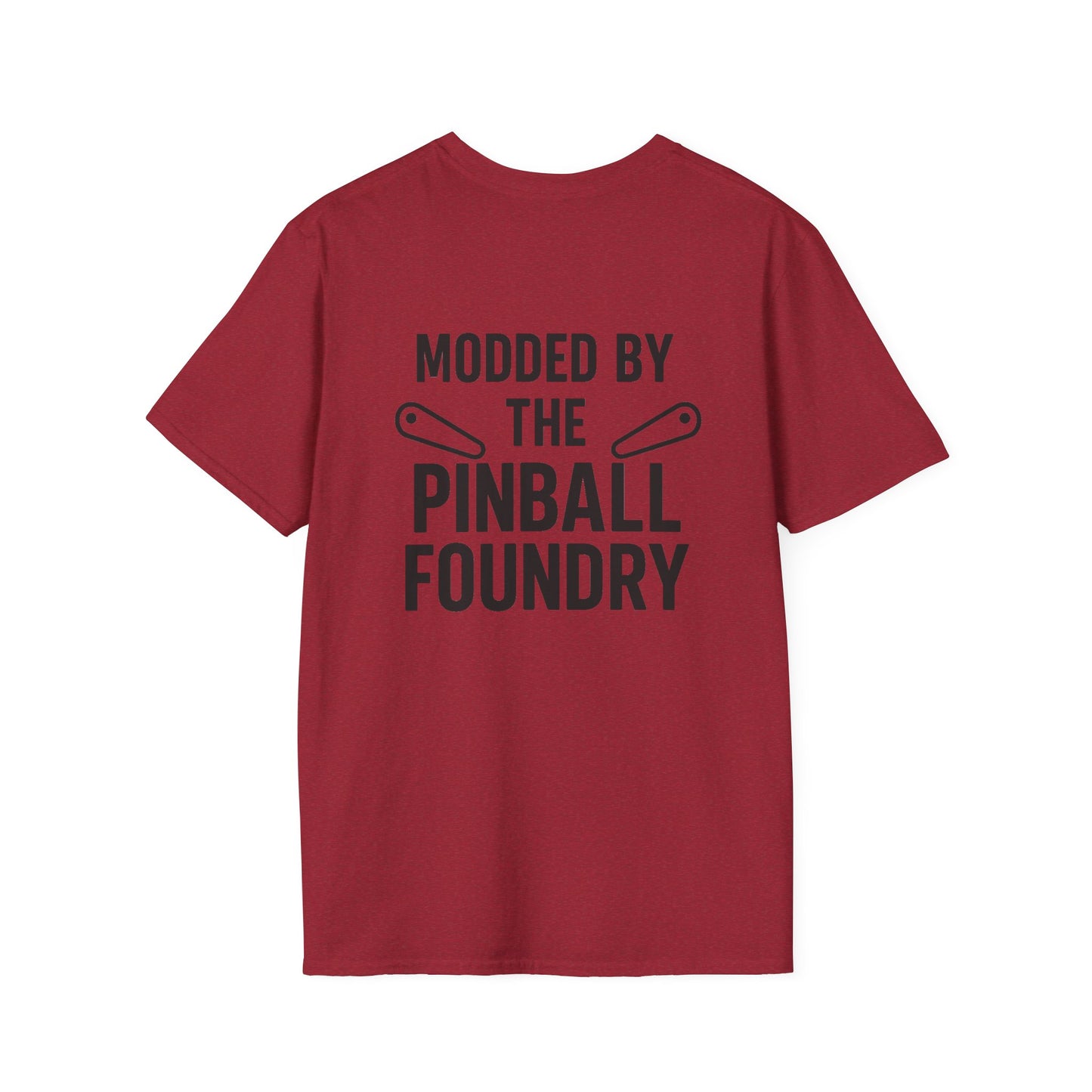 The Pinball Foundry Modded By Pinball Foundry, Gaming T-Shirt, Unisex Softstyle T-Shirt, Perfect Gift for Gamers, Casual Wear, Pinball Lover Apparel