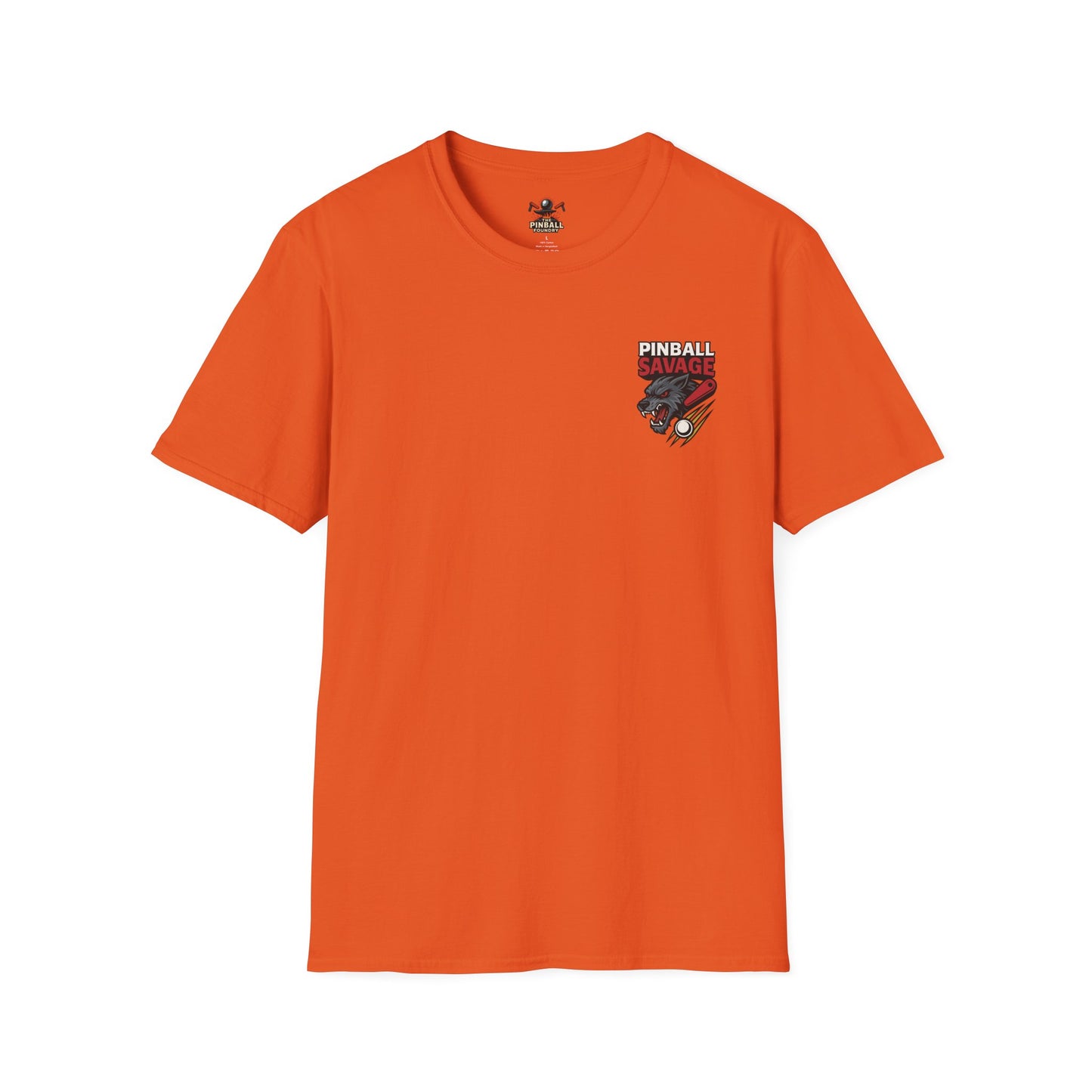 The Pinball Foundry Pinball Savage Beast, Gaming T-Shirt, Unisex Softstyle T-Shirt, Perfect Gift for Gamers, Casual Wear, Pinball Lover Apparel