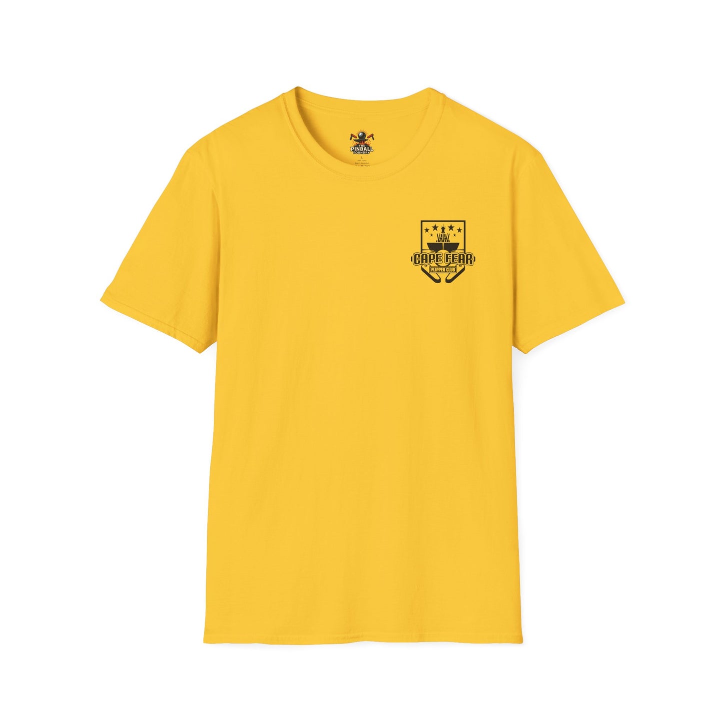 Cape Fear Flipper Club, Gaming T-Shirt, Unisex Softstyle T-Shirt, Perfect Gift for Gamers, Casual Wear, Pinball Lover Apparel