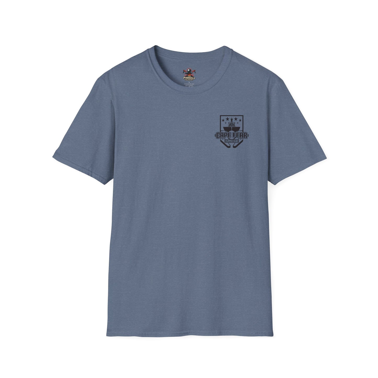 Cape Fear Flipper Club, Gaming T-Shirt, Unisex Softstyle T-Shirt, Perfect Gift for Gamers, Casual Wear, Pinball Lover Apparel