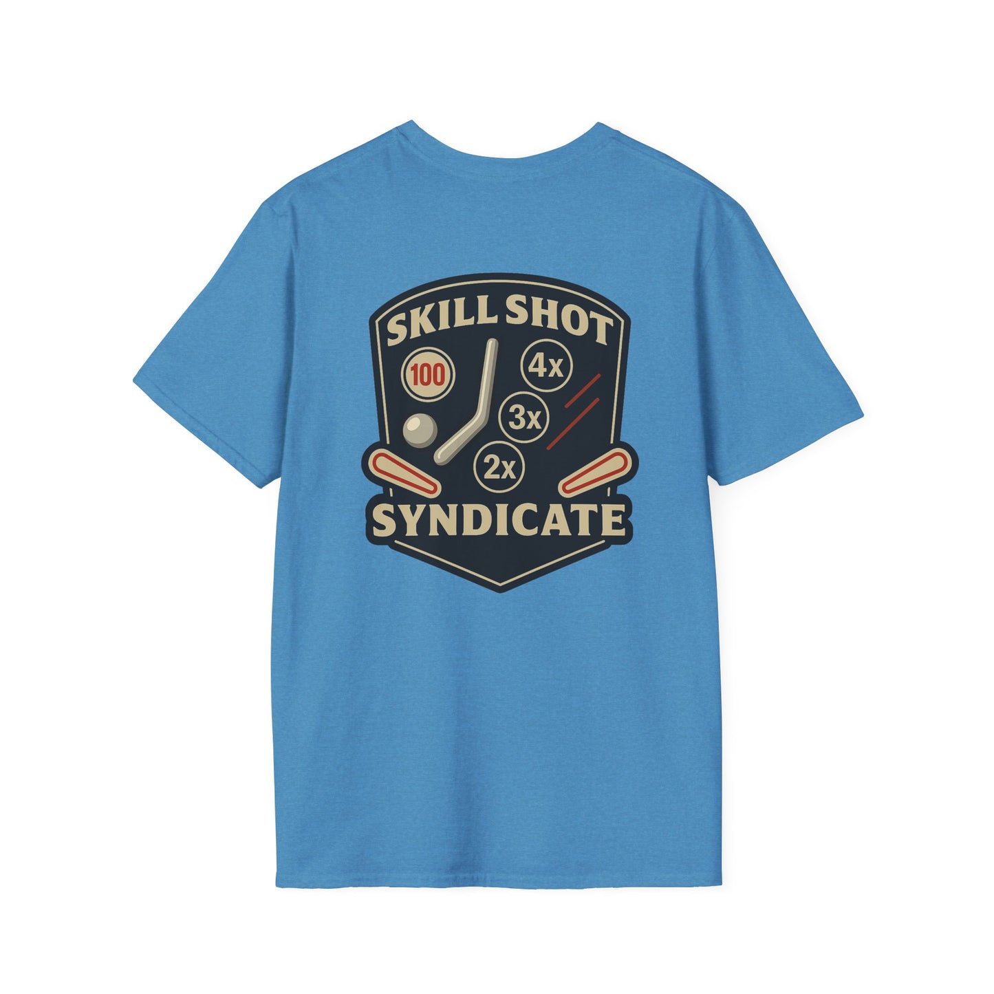 The Pinball Foundry Skill Shot Syndicate, Gaming T-Shirt, Unisex Softstyle T-Shirt, Perfect Gift for Gamers, Casual Wear, Pinball Lover Apparel