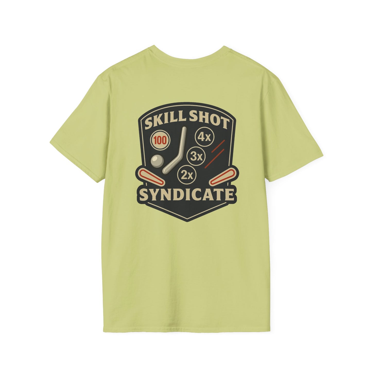 The Pinball Foundry Skill Shot Syndicate, Gaming T-Shirt, Unisex Softstyle T-Shirt, Perfect Gift for Gamers, Casual Wear, Pinball Lover Apparel