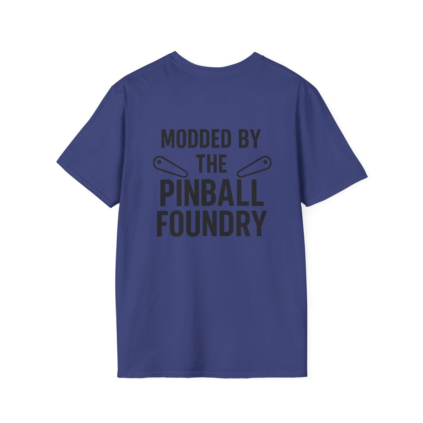The Pinball Foundry Modded By Pinball Foundry, Gaming T-Shirt, Unisex Softstyle T-Shirt, Perfect Gift for Gamers, Casual Wear, Pinball Lover Apparel