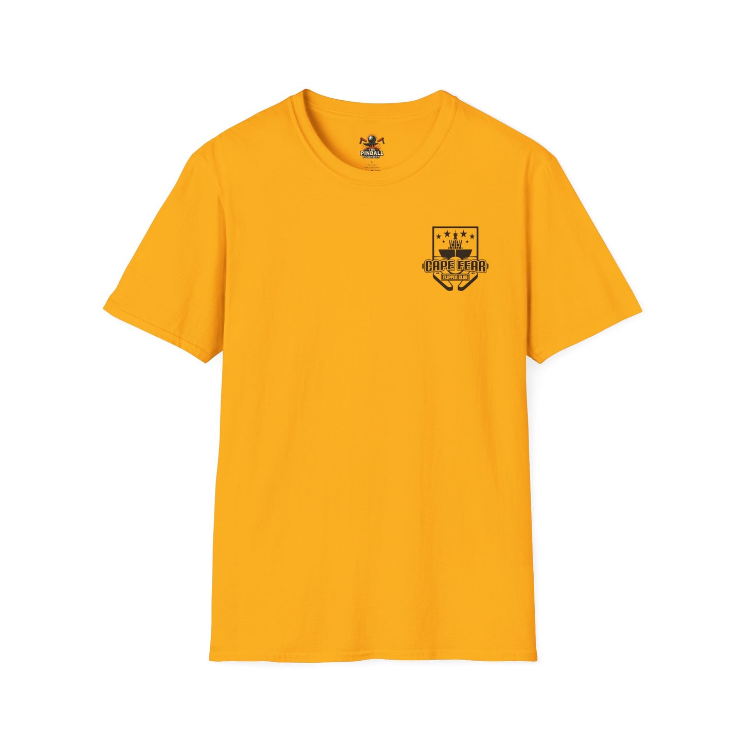 Cape Fear Flipper Club, Gaming T-Shirt, Unisex Softstyle T-Shirt, Perfect Gift for Gamers, Casual Wear, Pinball Lover Apparel