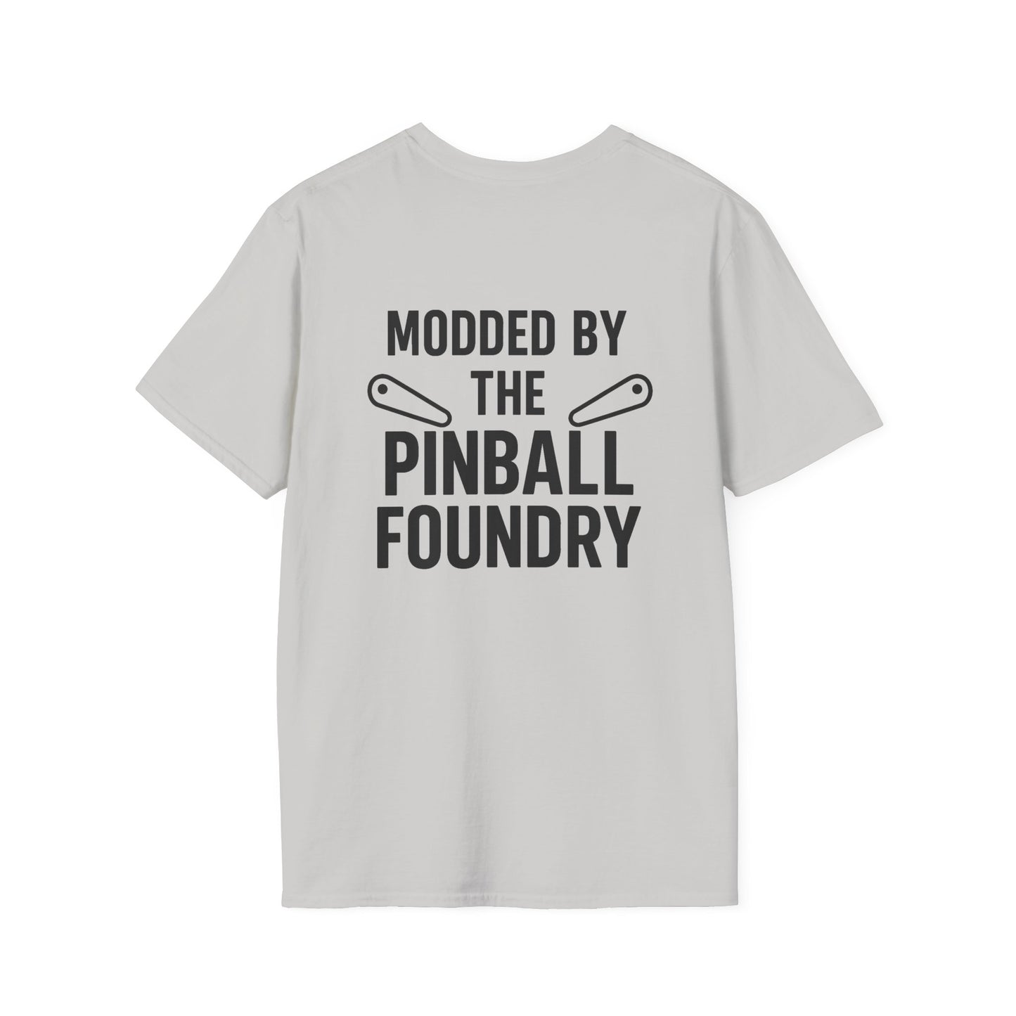 The Pinball Foundry Modded By Pinball Foundry, Gaming T-Shirt, Unisex Softstyle T-Shirt, Perfect Gift for Gamers, Casual Wear, Pinball Lover Apparel