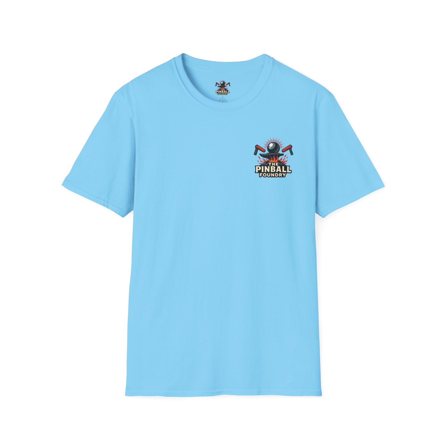 The Pinball Foundry Modded By Pinball Foundry, Gaming T-Shirt, Unisex Softstyle T-Shirt, Perfect Gift for Gamers, Casual Wear, Pinball Lover Apparel
