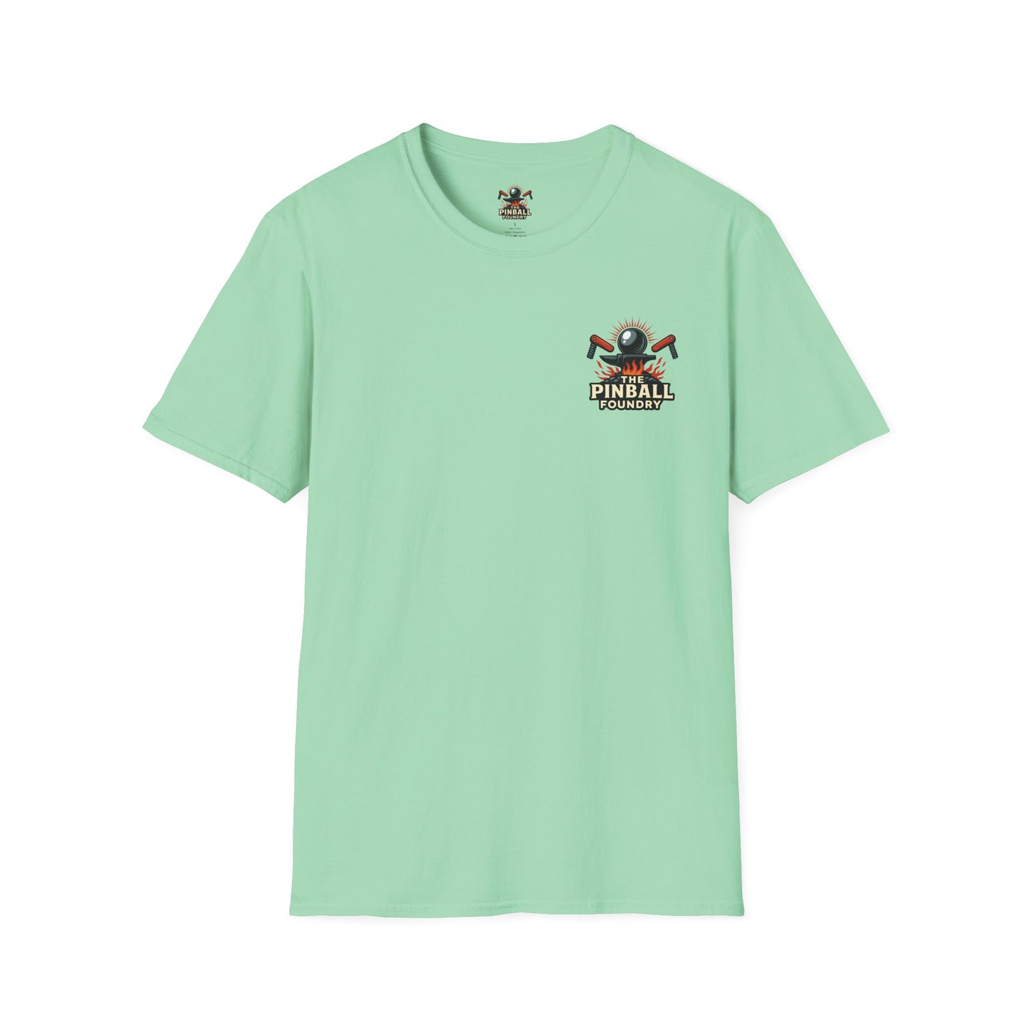 The Pinball Foundry Modded By Pinball Foundry, Gaming T-Shirt, Unisex Softstyle T-Shirt, Perfect Gift for Gamers, Casual Wear, Pinball Lover Apparel