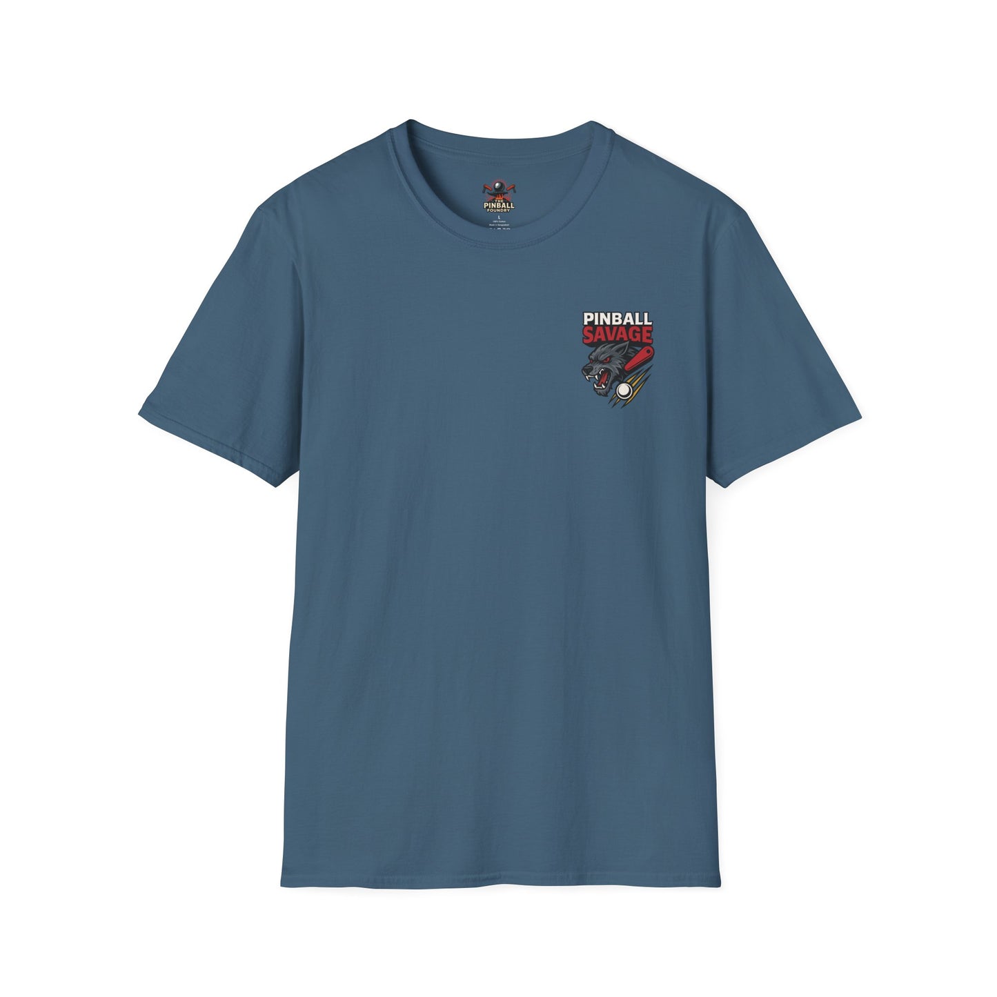 The Pinball Foundry Pinball Savage Beast, Gaming T-Shirt, Unisex Softstyle T-Shirt, Perfect Gift for Gamers, Casual Wear, Pinball Lover Apparel