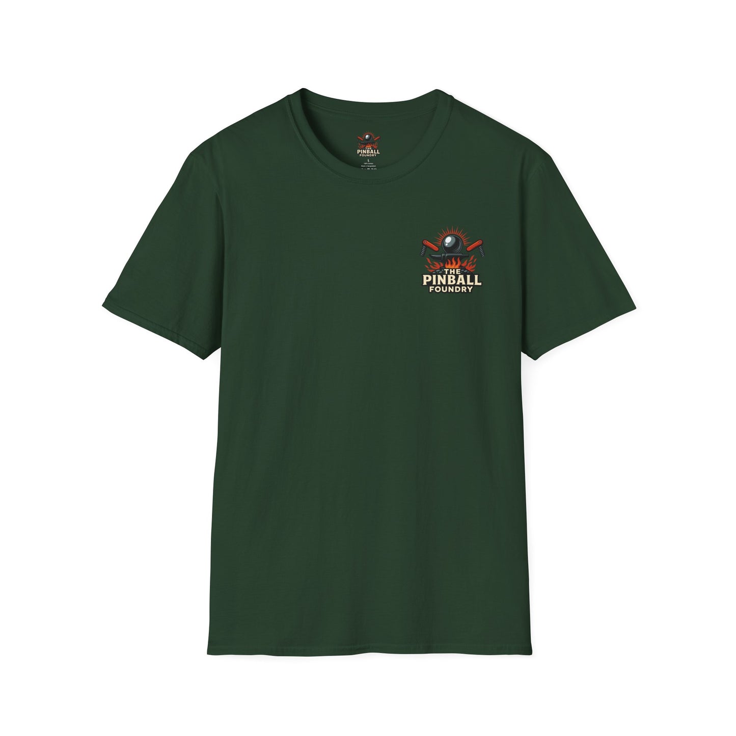 The Pinball Foundry Modded By Pinball Foundry, Gaming T-Shirt, Unisex Softstyle T-Shirt, Perfect Gift for Gamers, Casual Wear, Pinball Lover Apparel