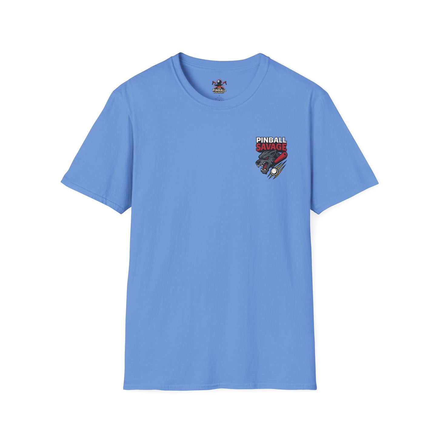 The Pinball Foundry Pinball Savage Beast, Gaming T-Shirt, Unisex Softstyle T-Shirt, Perfect Gift for Gamers, Casual Wear, Pinball Lover Apparel