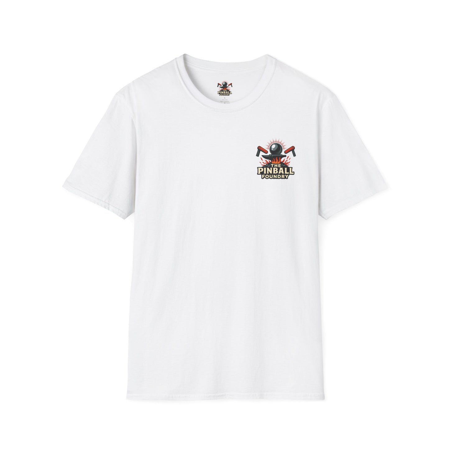 The Pinball Foundry Modded By Pinball Foundry, Gaming T-Shirt, Unisex Softstyle T-Shirt, Perfect Gift for Gamers, Casual Wear, Pinball Lover Apparel